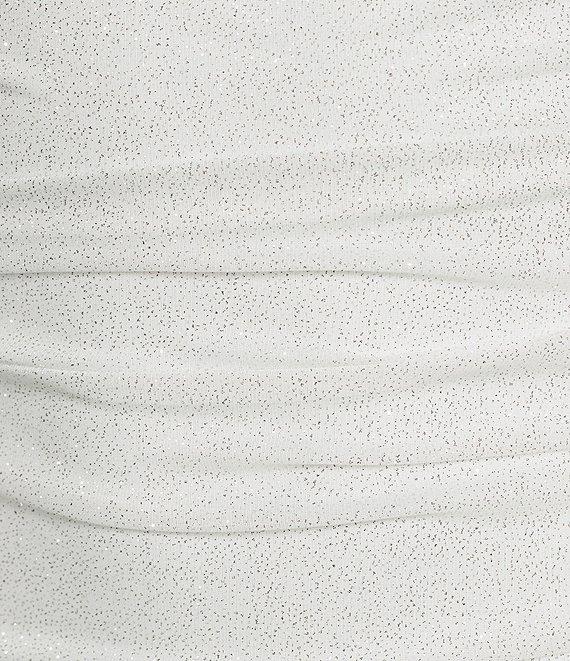 Jump One Shoulder Glitter Ruched Dress Product Image