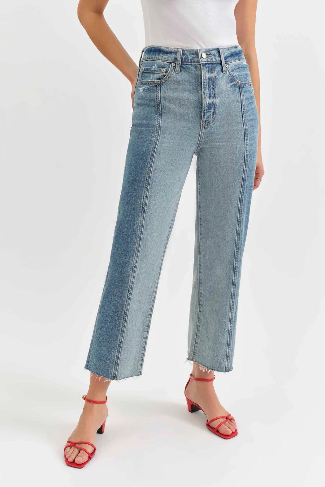 Sundaze Crop Two Tone Jean Product Image
