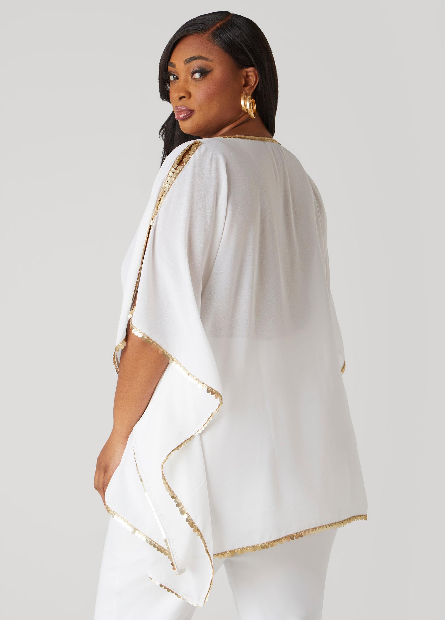 Embellished Cold Shoulder Blouse Product Image