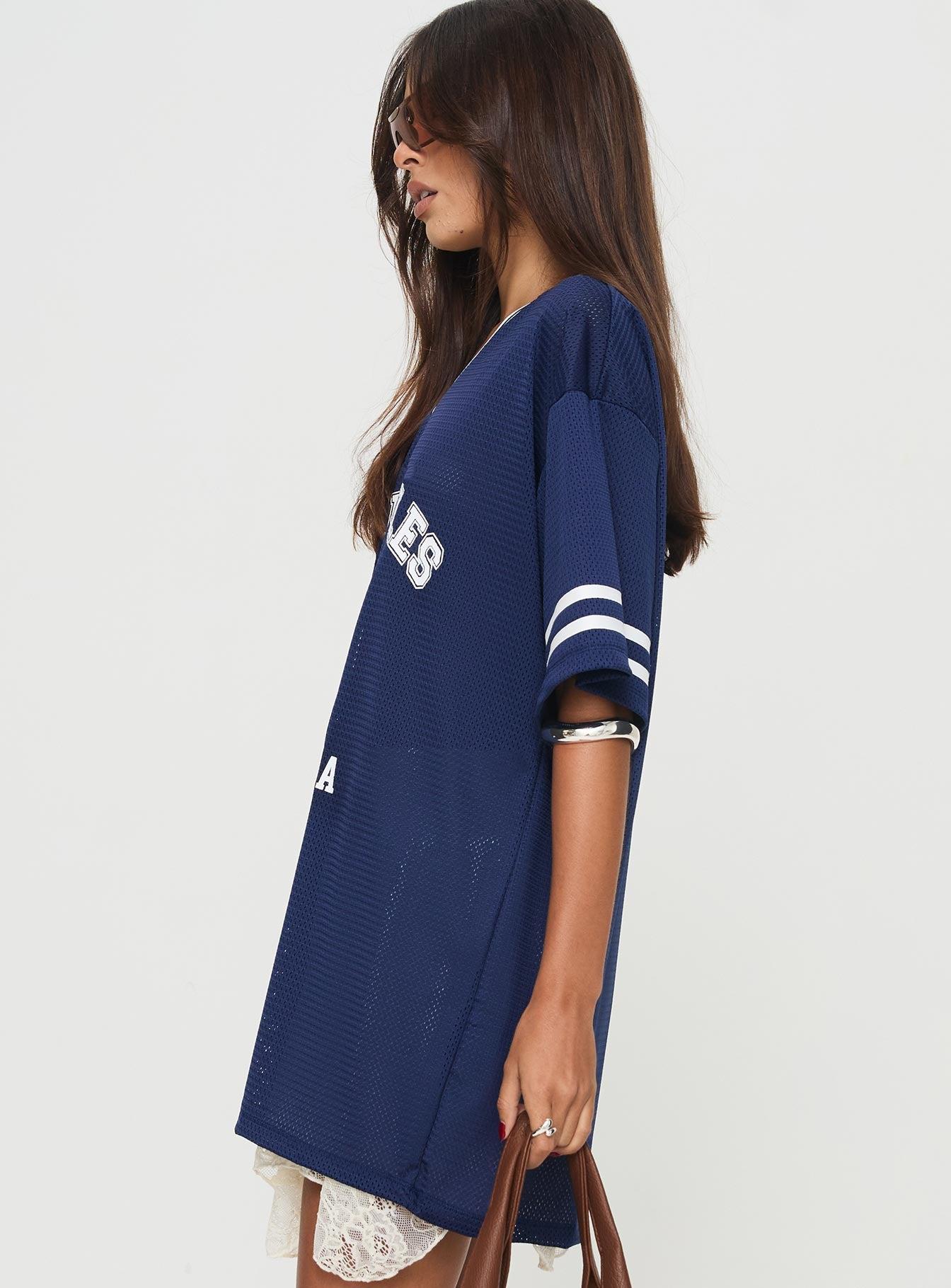 Michail Jersey Dress Navy Product Image