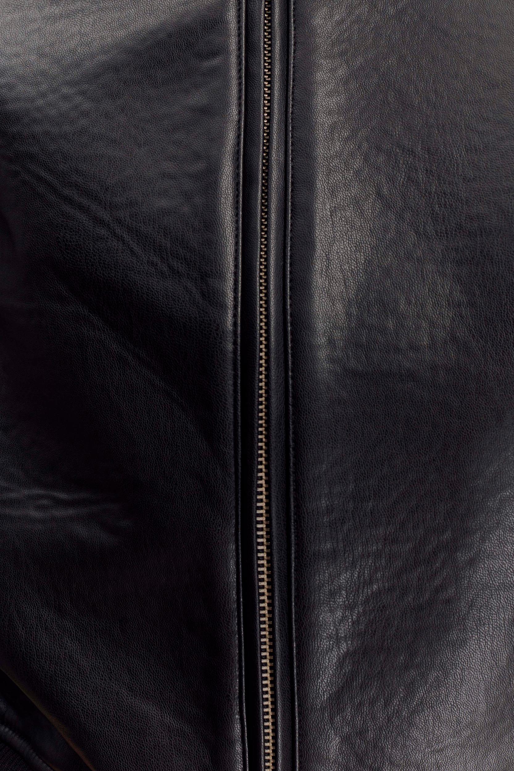 Codi Faux Leather Bomber Jacket - Black Product Image