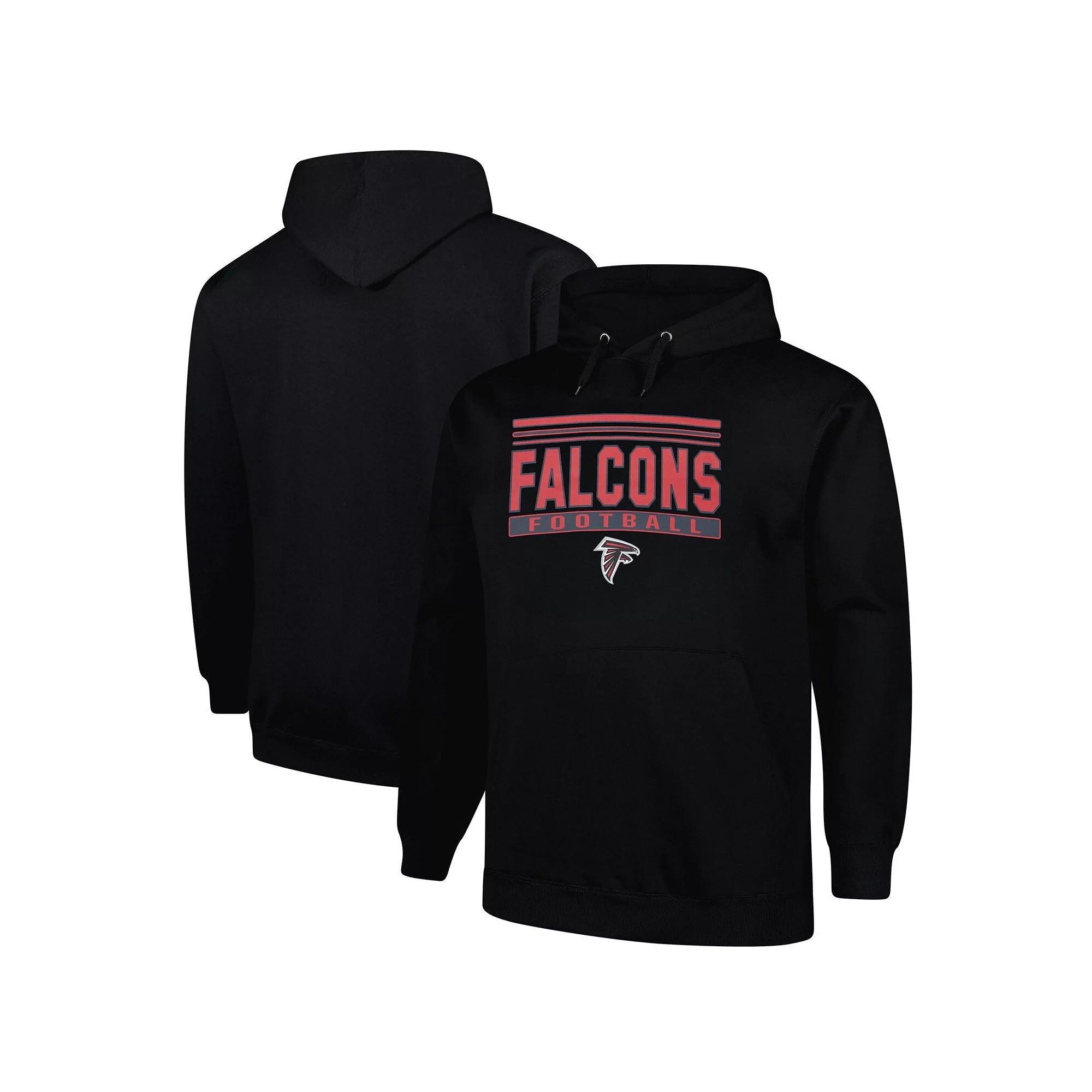 Men's Fanatics Black Atlanta Falcons Big & Tall Pop Pullover Hoodie,  Product Image