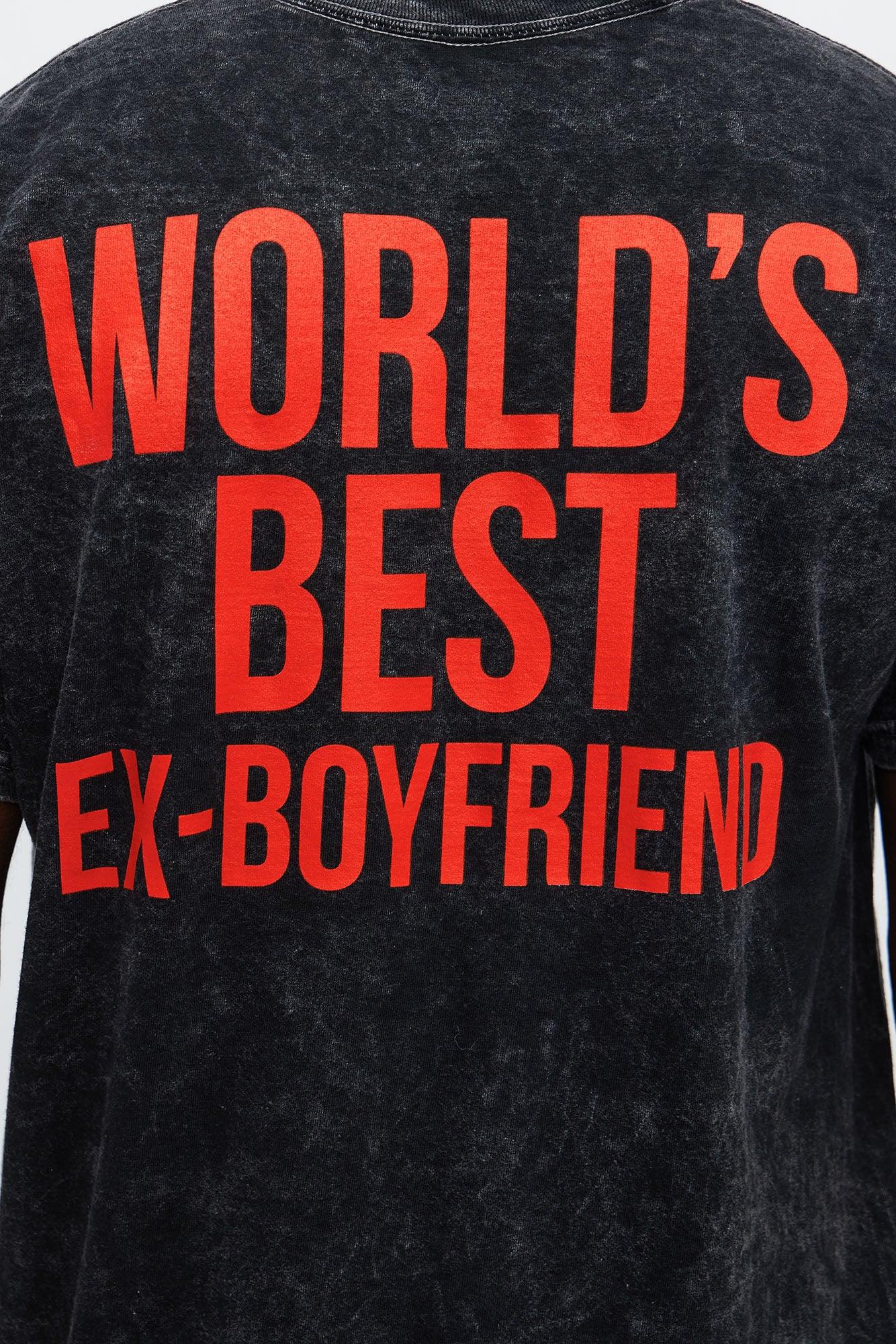World's Best Ex-Boyfriend Short Sleeve Tee - Black Wash Male Product Image