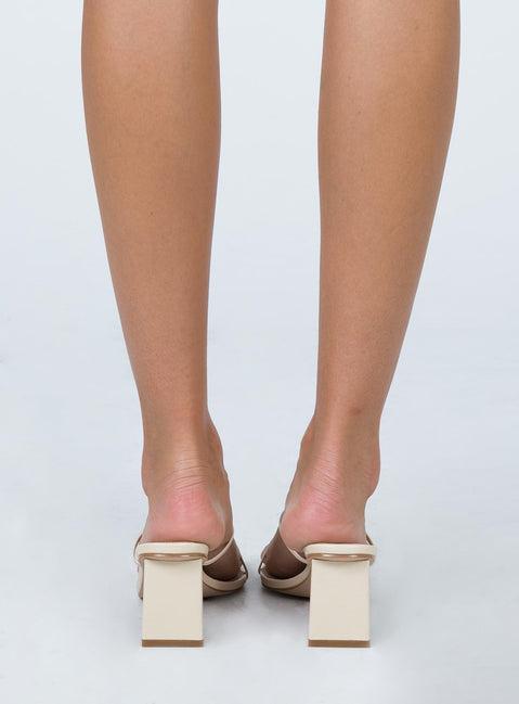The Becka Heels Beige Product Image