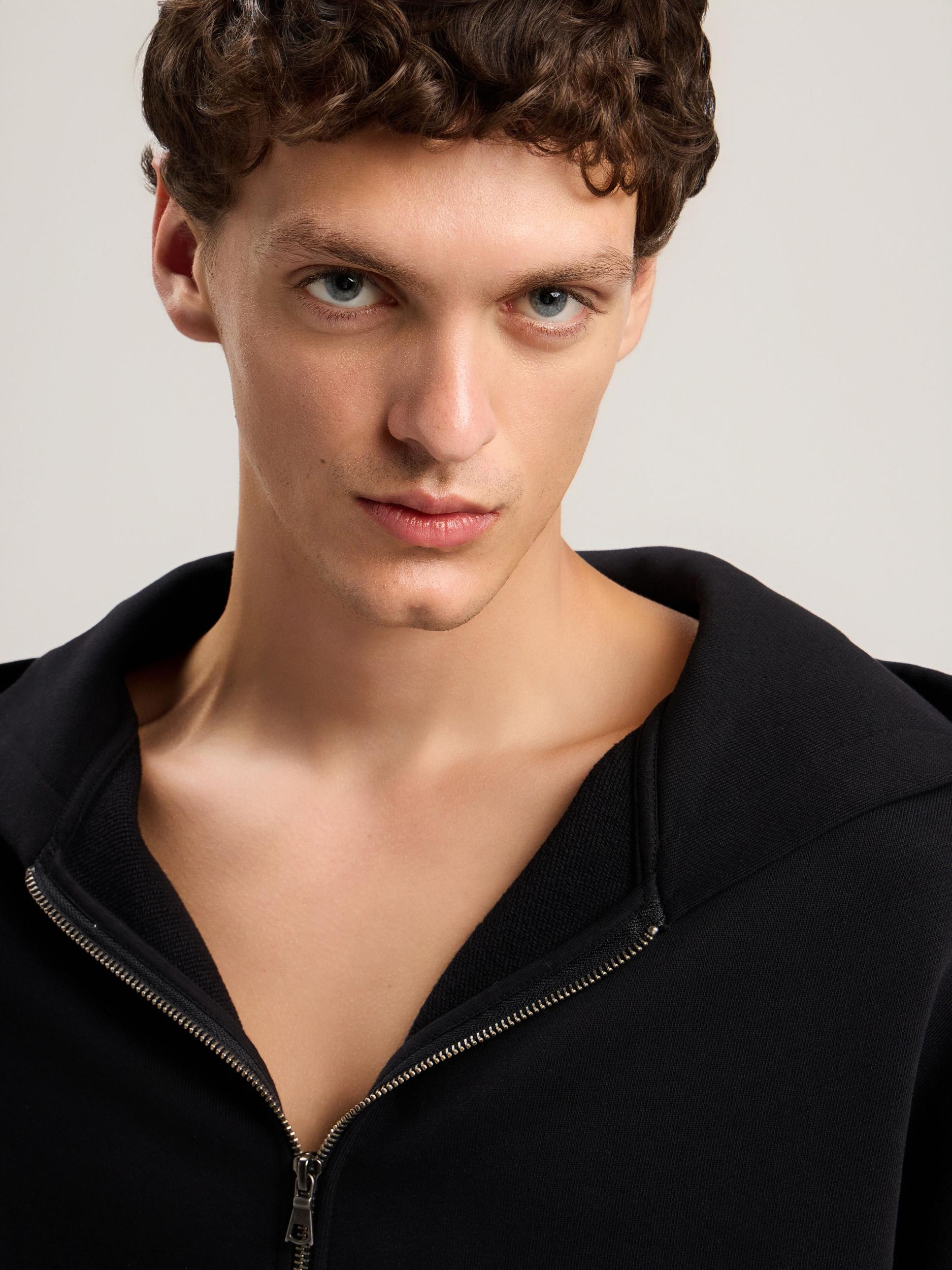 Back Curved Logo Zip Hoodie Product Image