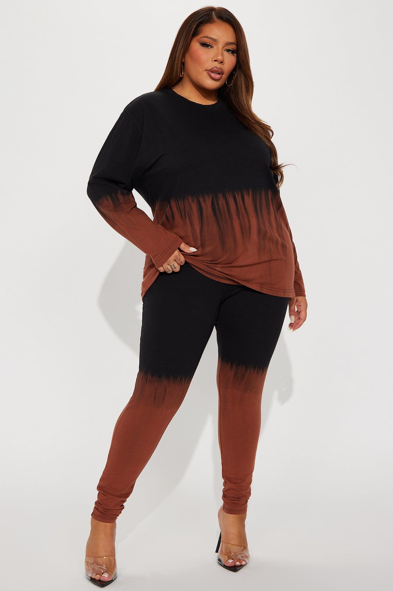 Tell Me About It Long Sleeve Legging Set - Black/combo Product Image