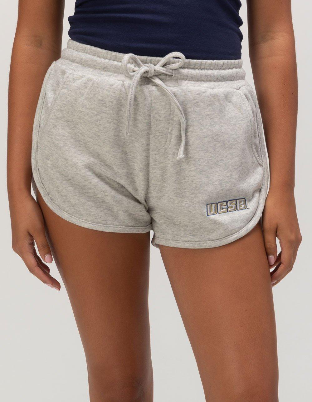 HYPE AND VICE UCSB Womens Shorts - HEATHER GRAY Product Image