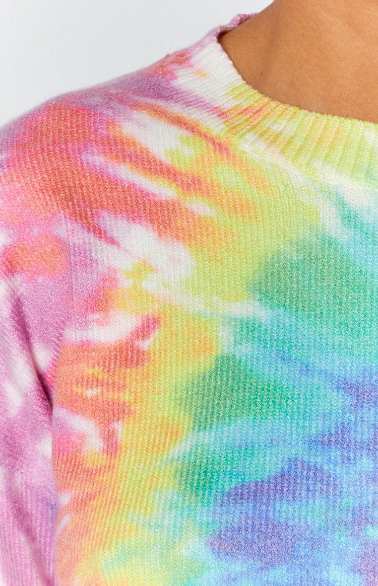 Love You Different Tie Dye Sweater Rainbow Product Image