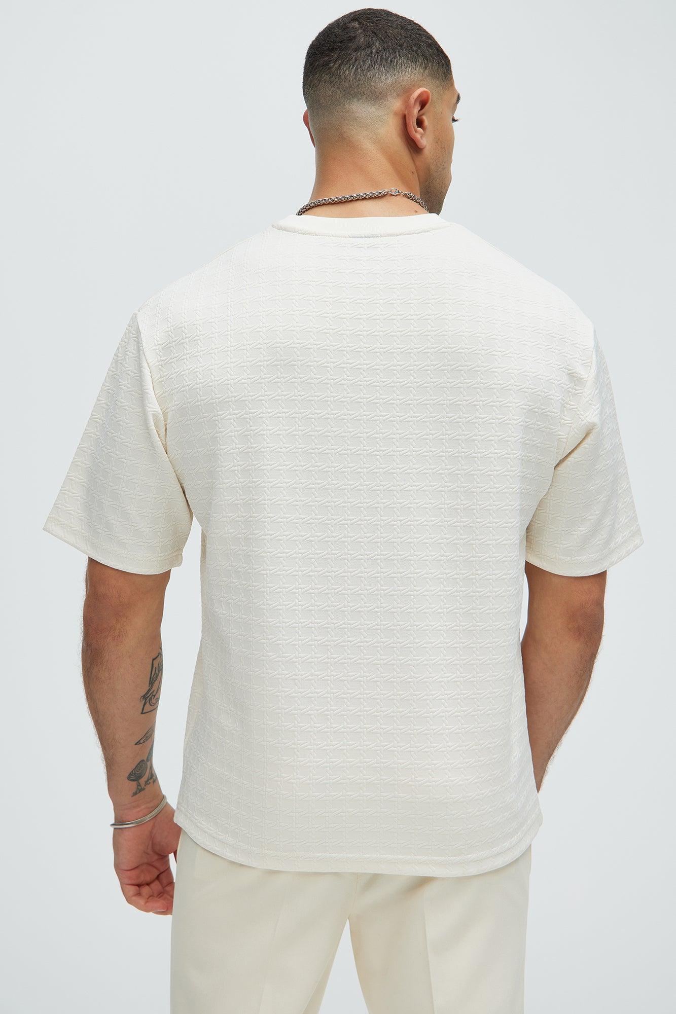 8 AM Textured Short Sleeve Tee - Off White Product Image