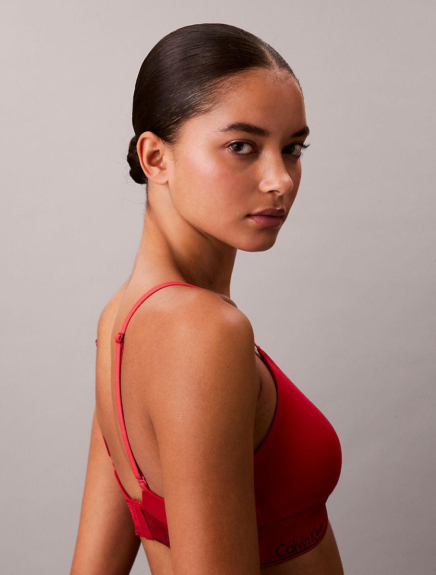 Icon Cotton Modal Metallic Lightly Lined Triangle Bralette Product Image