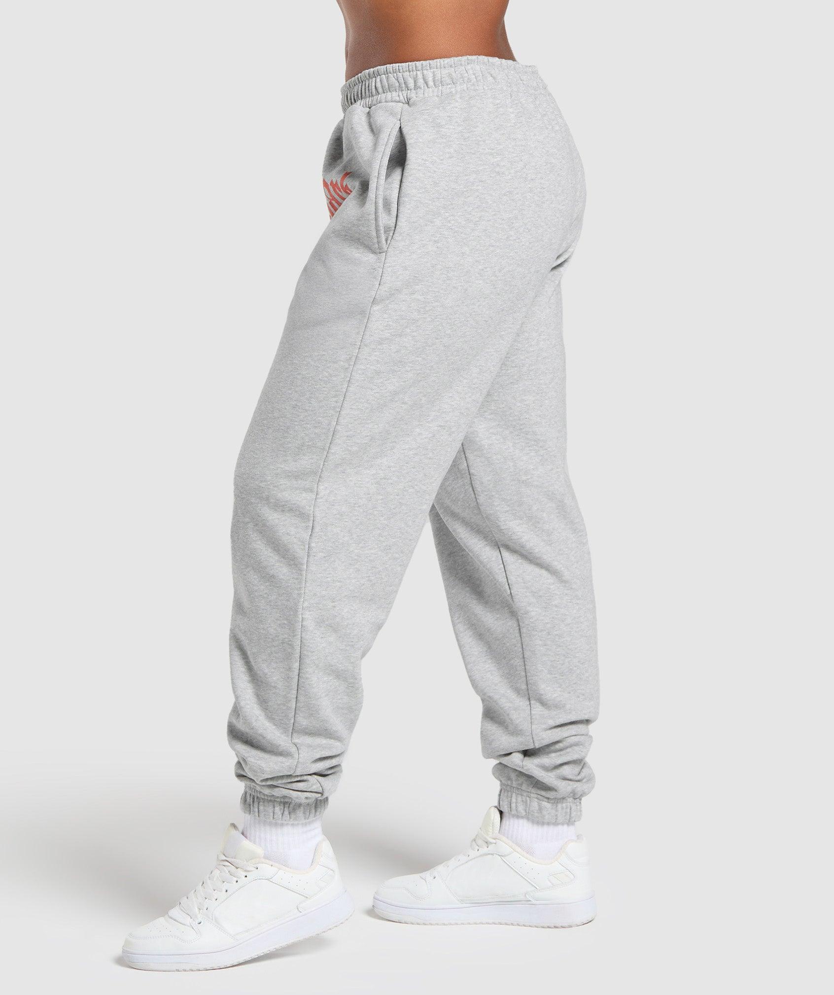 Gymshark Strength Department Graphic Joggers - Light Grey Core Marl Female Product Image