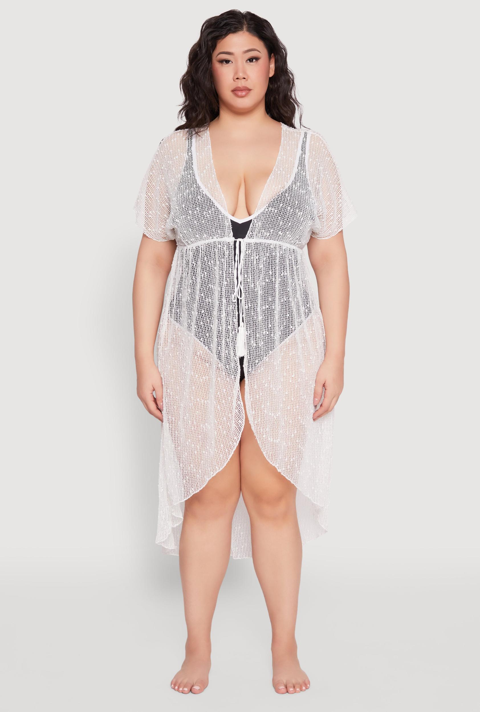 Popcorn Knit Tie Front Cover Up Kimono Female Product Image