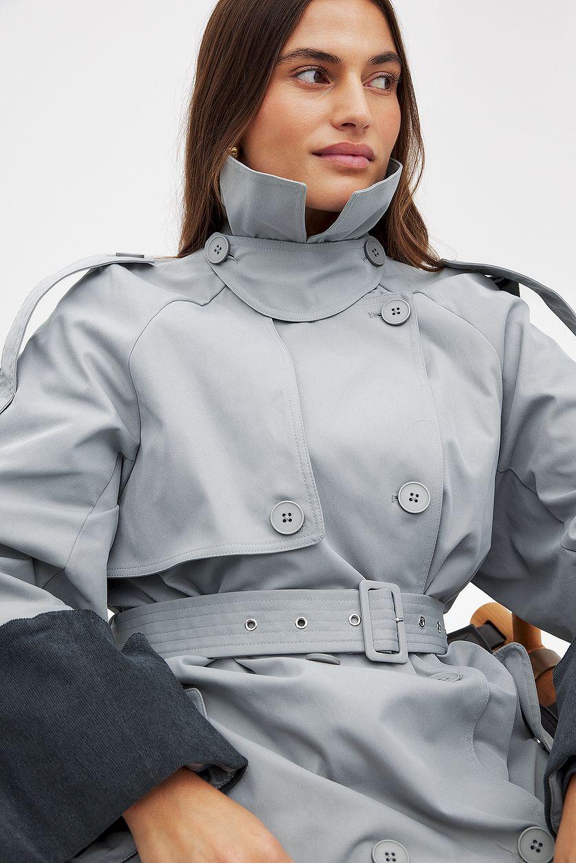 Oversized Corduroy Detail Trenchcoat Product Image