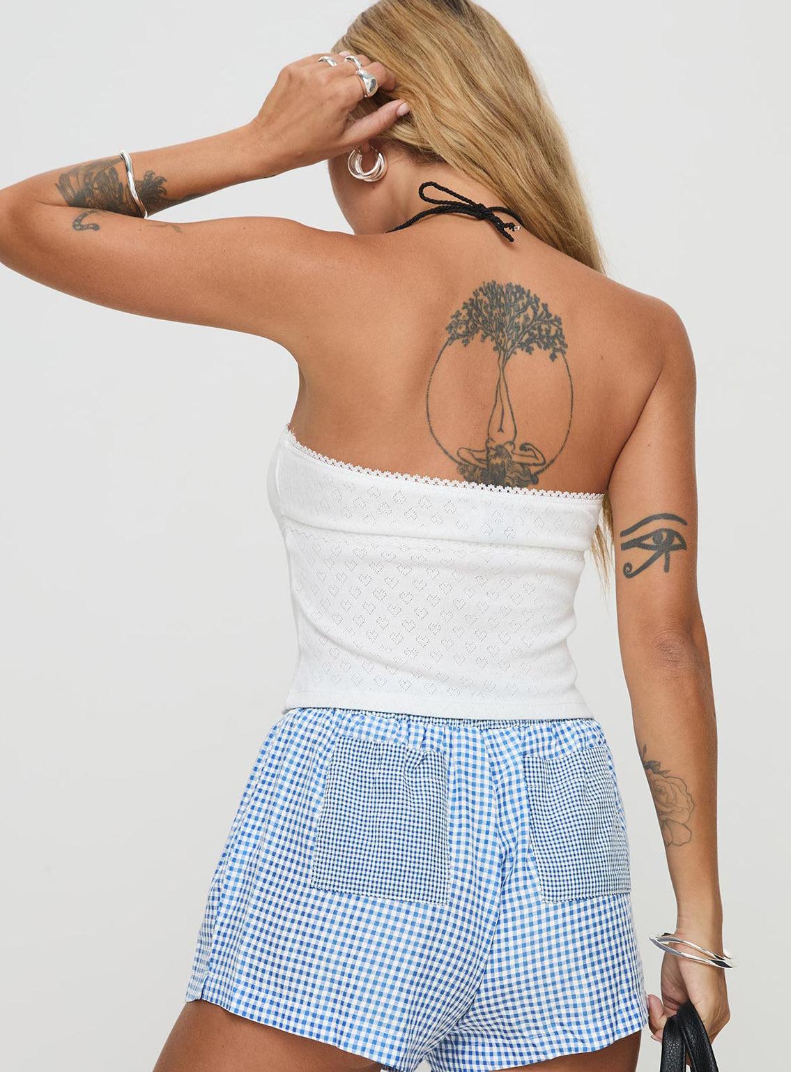 Brekke Strapless Top White Product Image