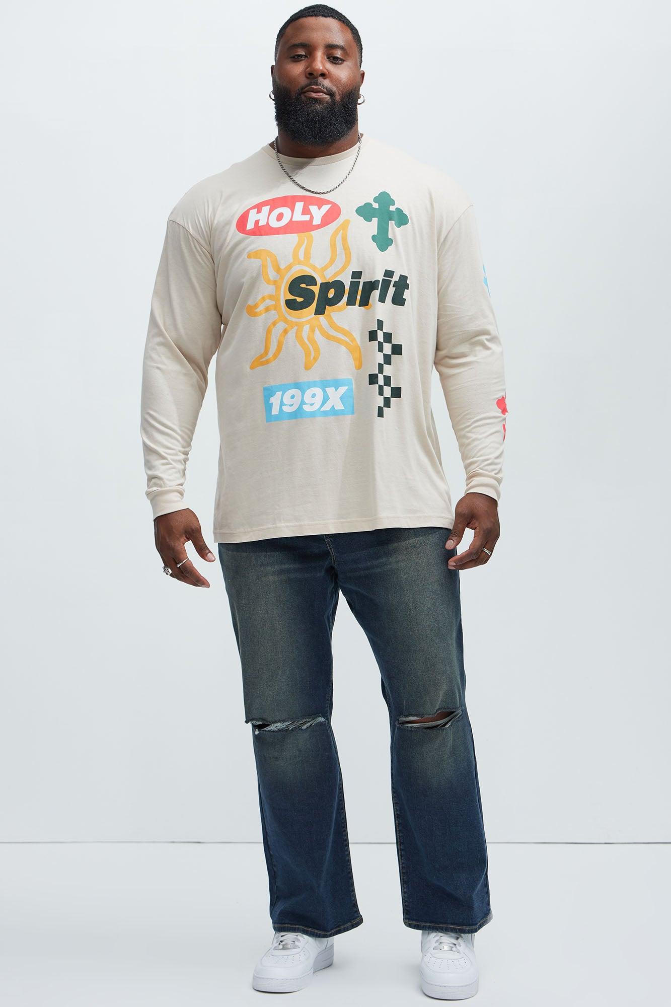 Holy Spirit Sun Long Sleeve Tee - Khaki Product Image