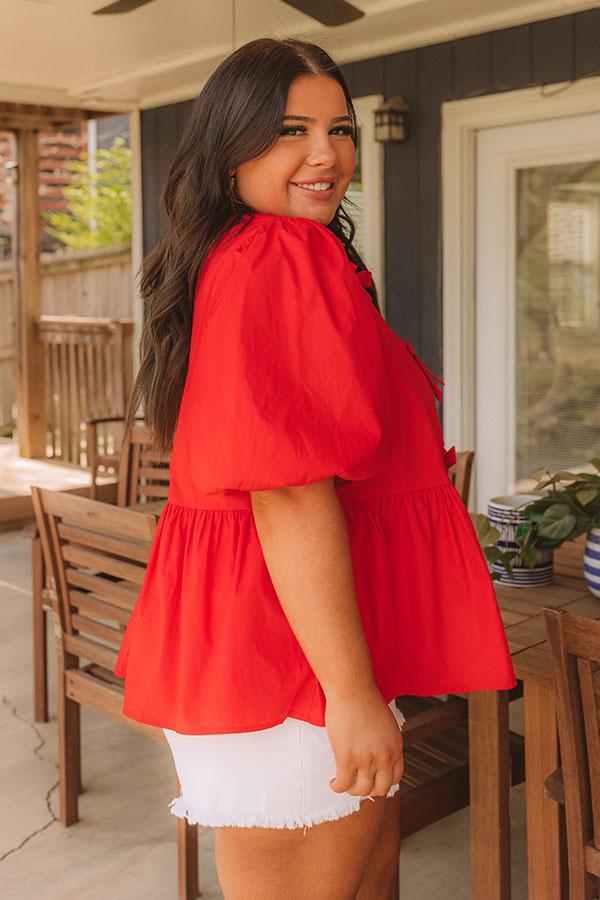 Flirty Feels Front Tie Top Curves Product Image