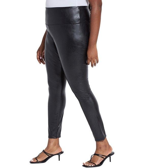 Lysse Textured Plus Size Faux Leather Skinny Leggings Product Image