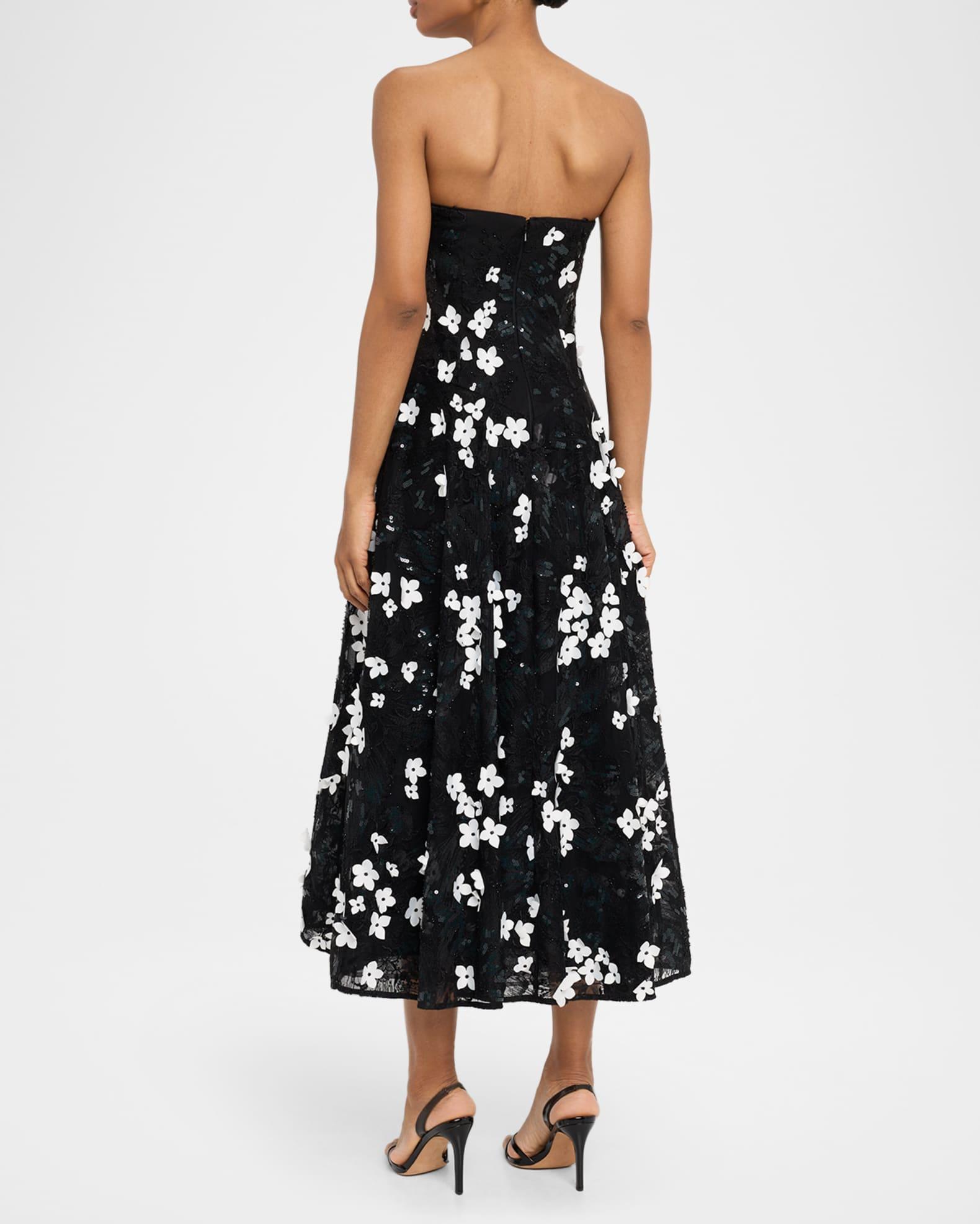 Strapless Bead & Sequin Embroidered Midi Dress Product Image