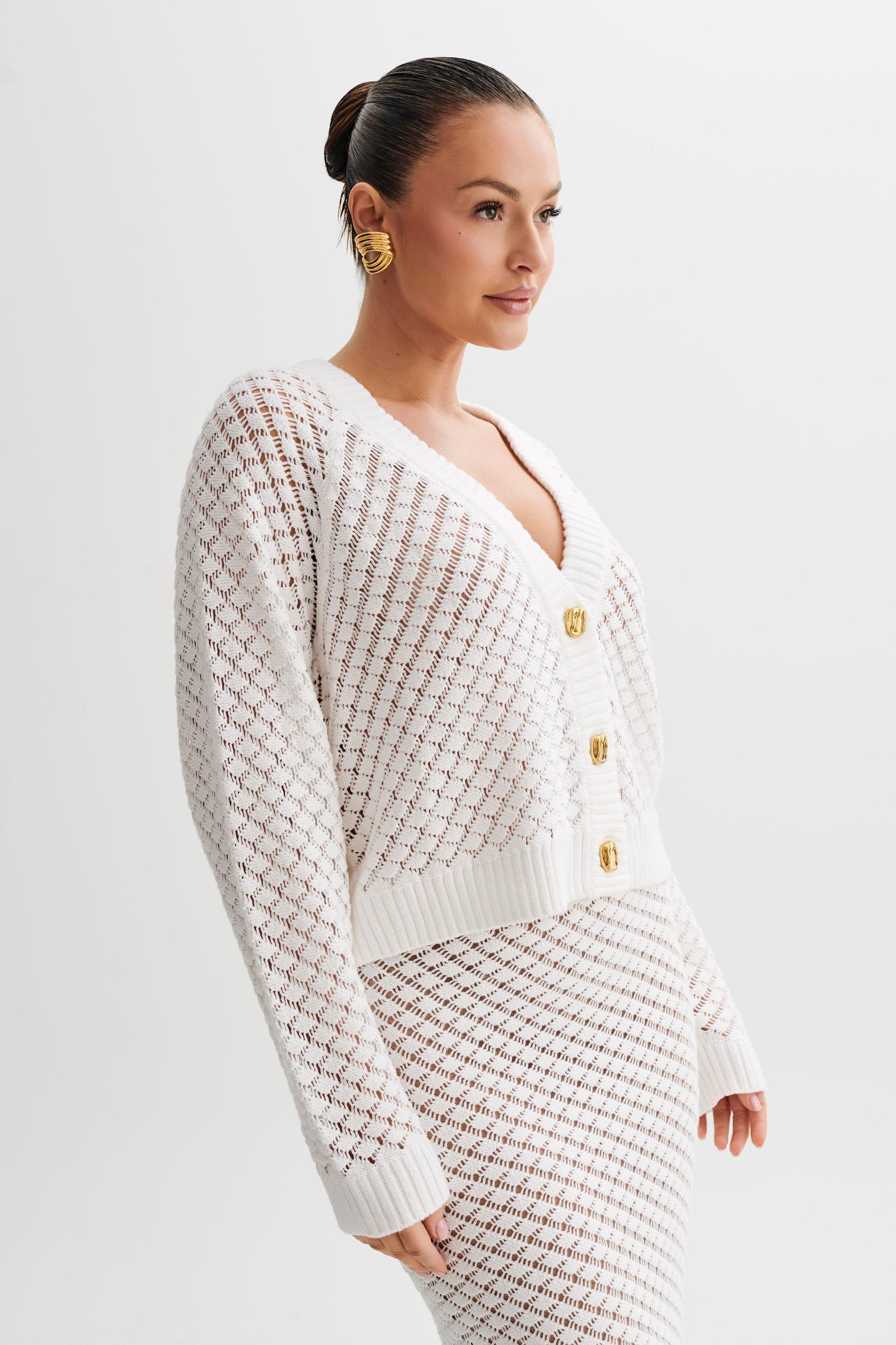 Mirabella Knit Cardigan - Ivory Product Image
