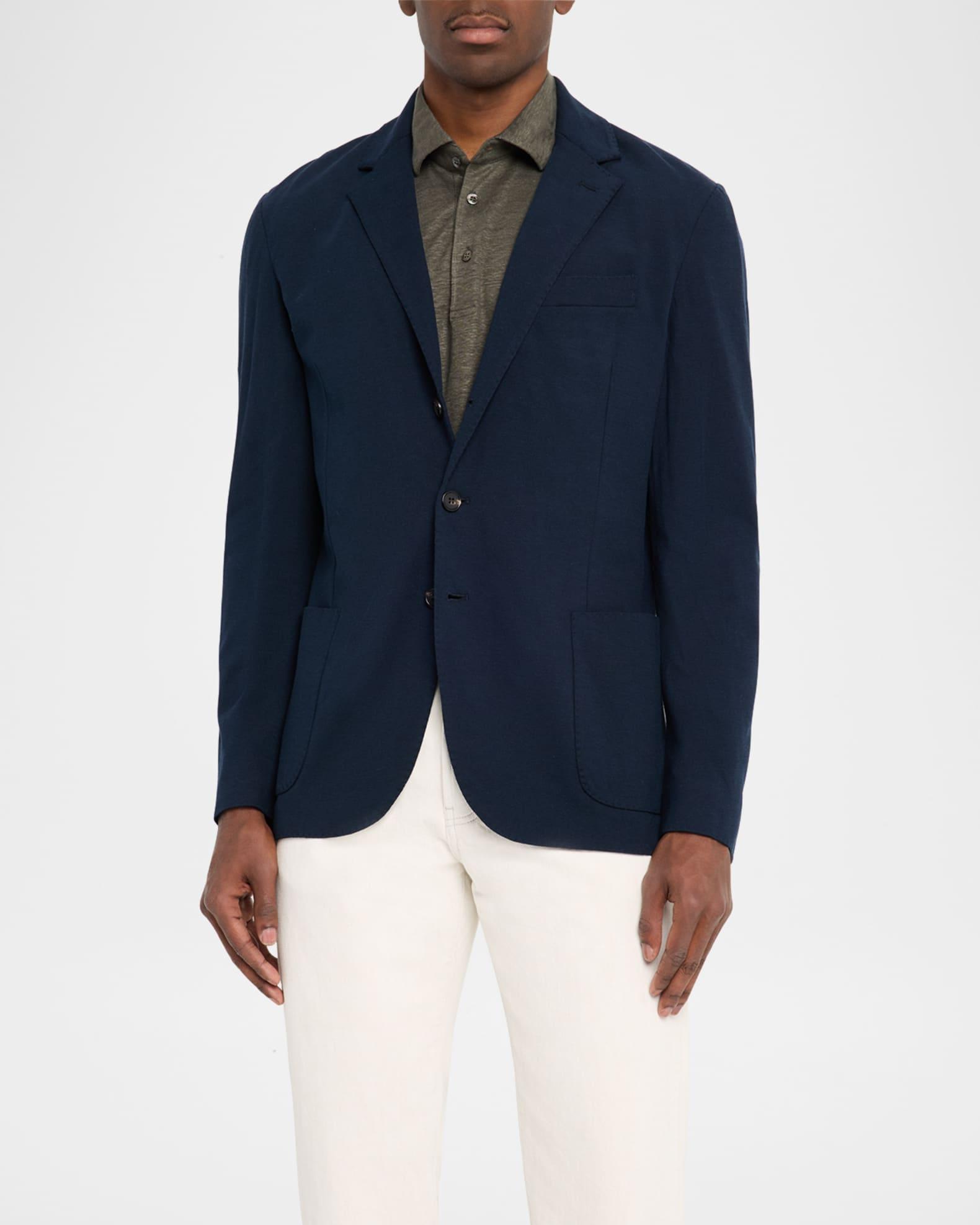 Men's Pique Single-Breasted Sweater Jacket Product Image