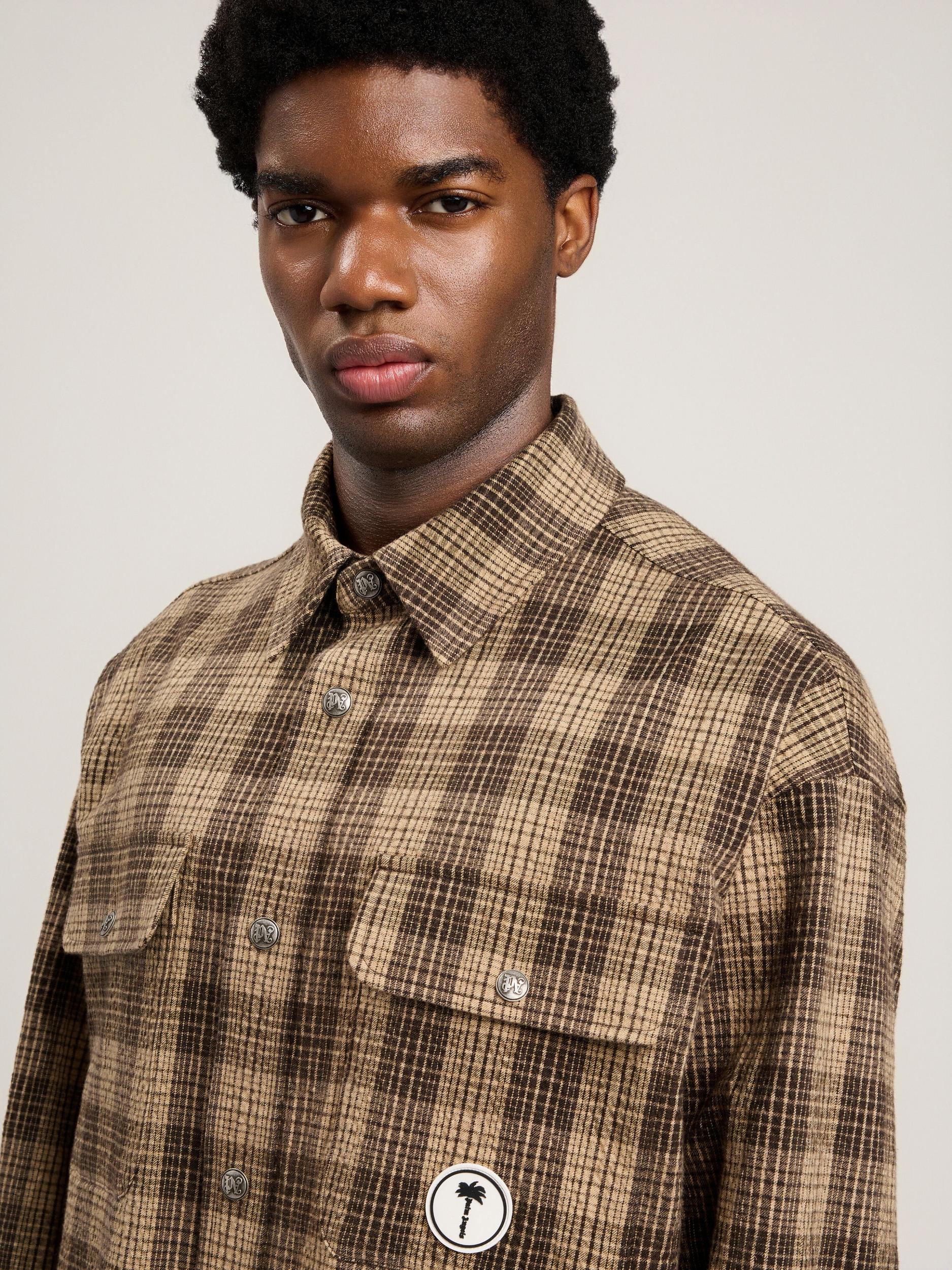 Tree Logo Check Loose Overshirt Product Image