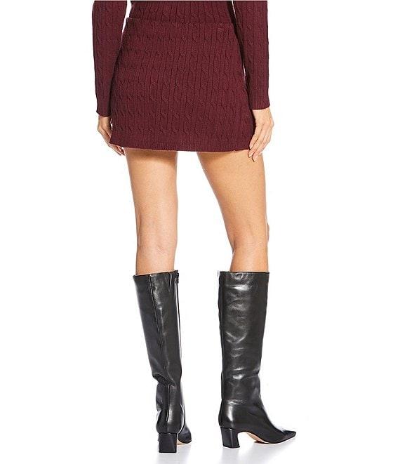 Gianni Bini Coordinating Cable Sweater Mini Skirt Product Image