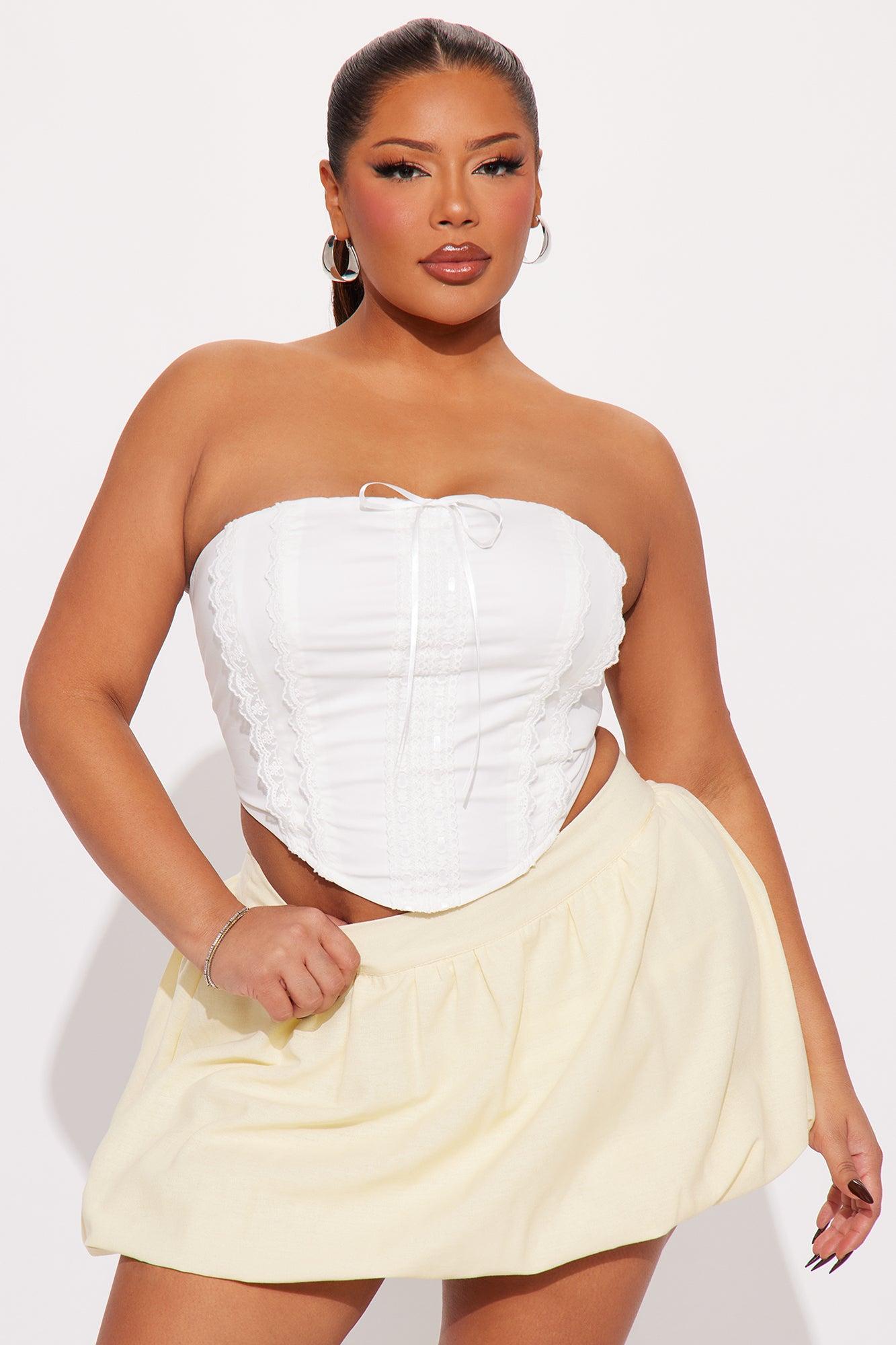 Gentle Touch Corset Top - White Product Image