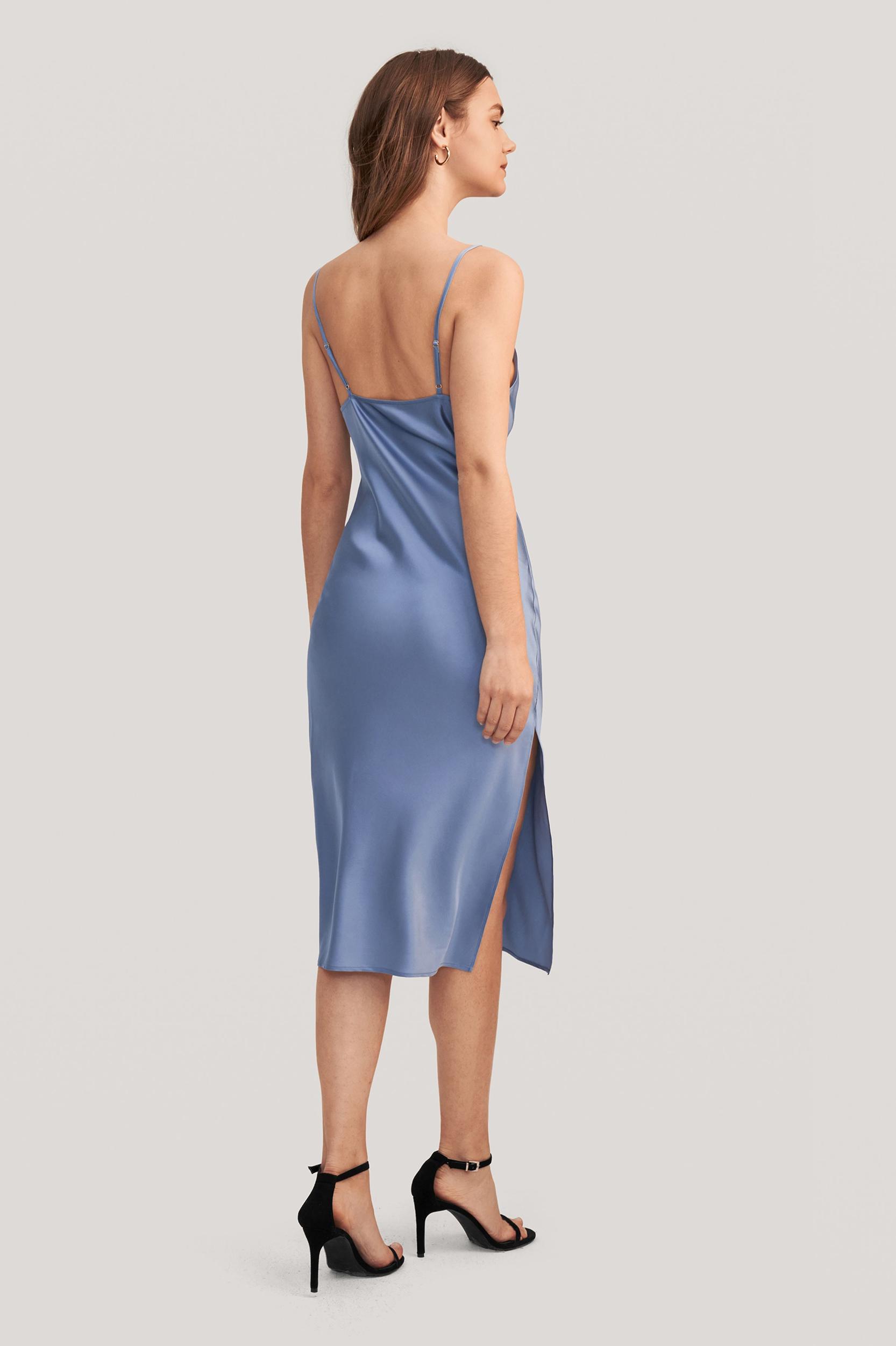 LILYSILK Silk Summer Dresses Women's Cowl Neck Romantic Azure XS Product Image