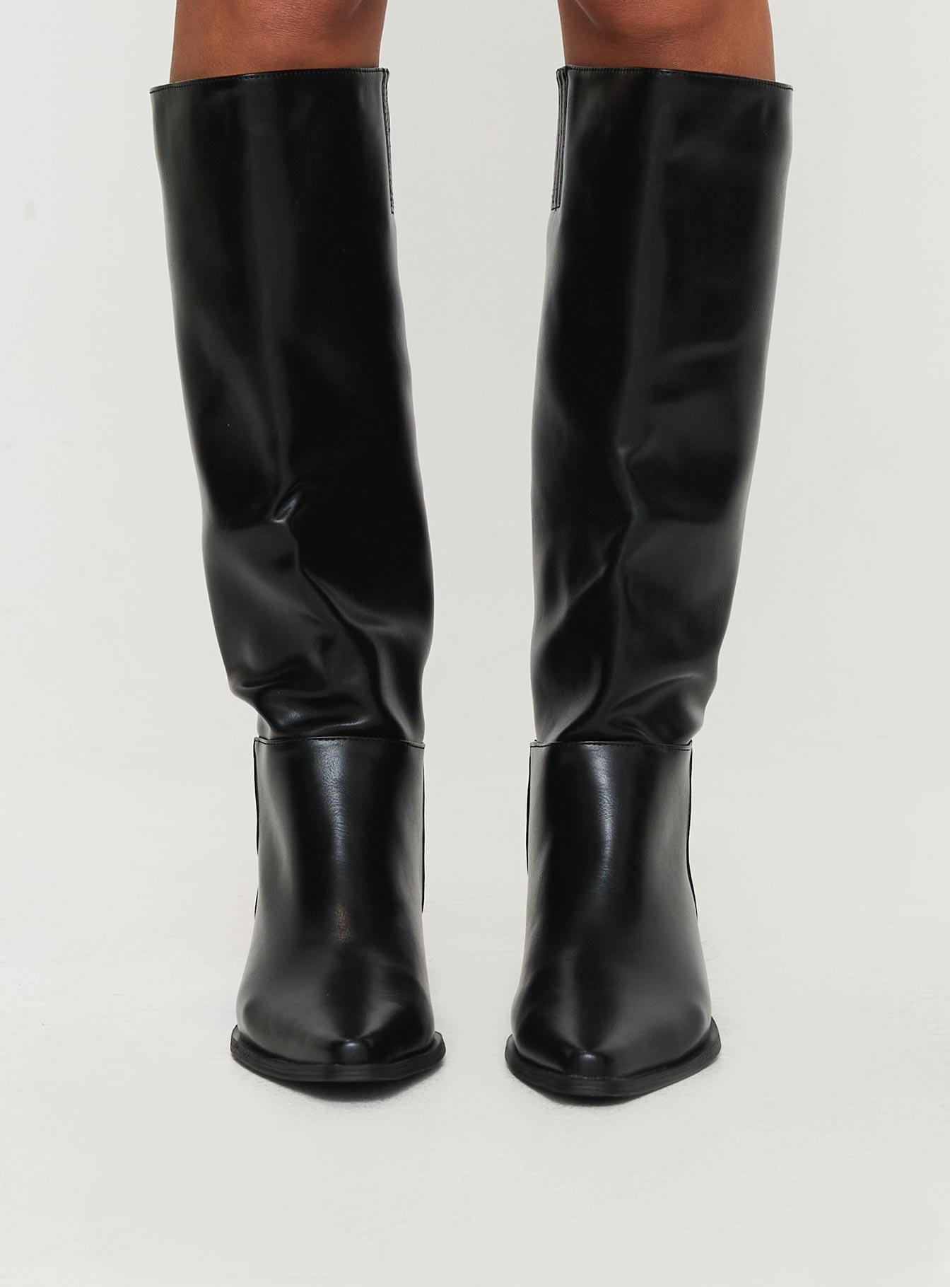 Rashi Knee High Boots Black Product Image