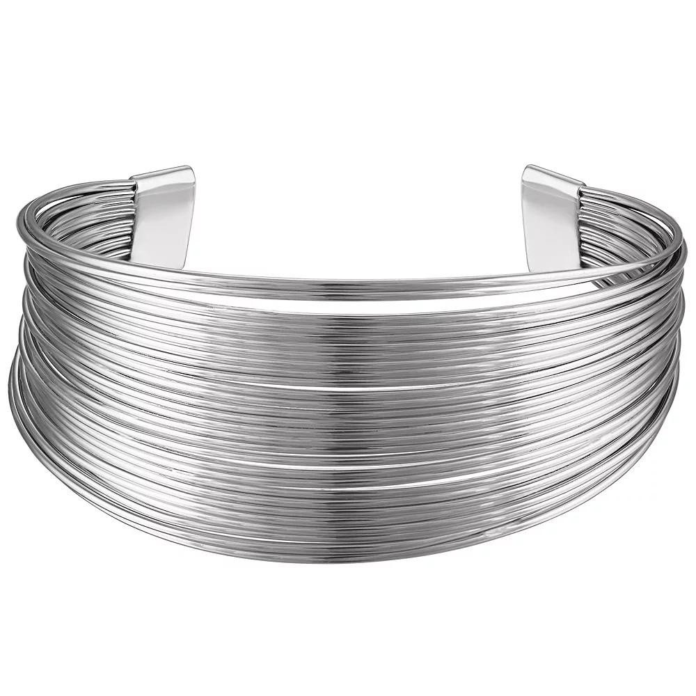 Ivy Sharpe Silver Plated Bangle Bracelet, Womens Silver Tone Product Image