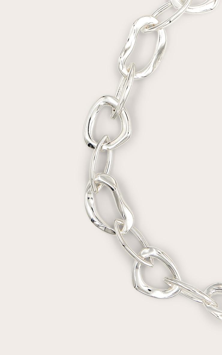 Silver Abstract Circular Statement Necklace Product Image