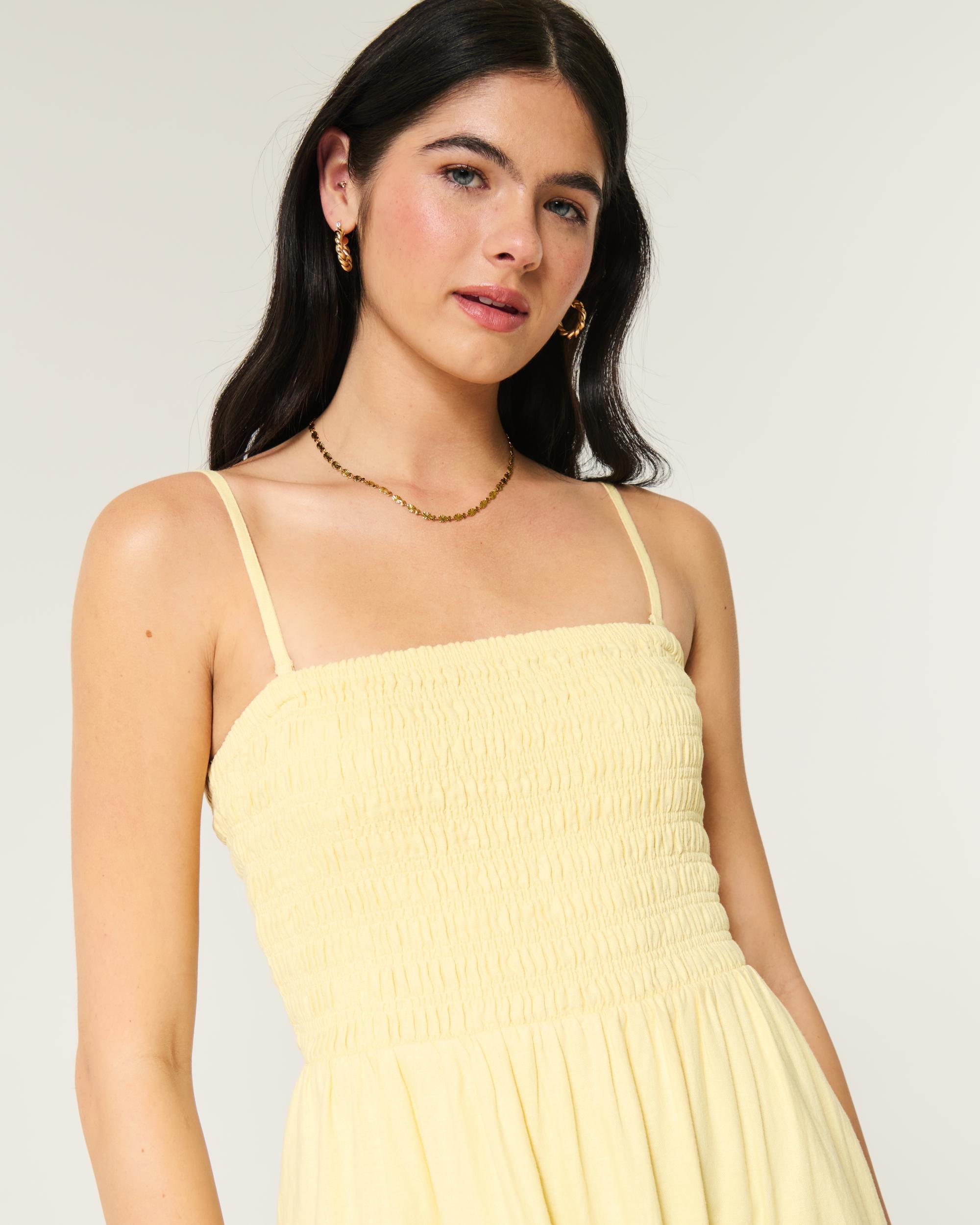 Strapless Linen-Blend Midi Dress Product Image