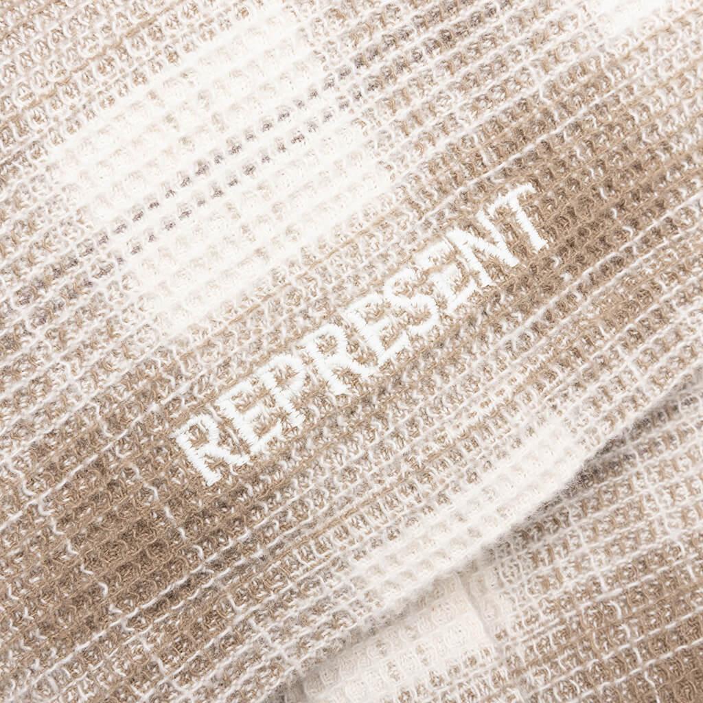 Waffle Flannel Shirt - Mid Brown Male Product Image