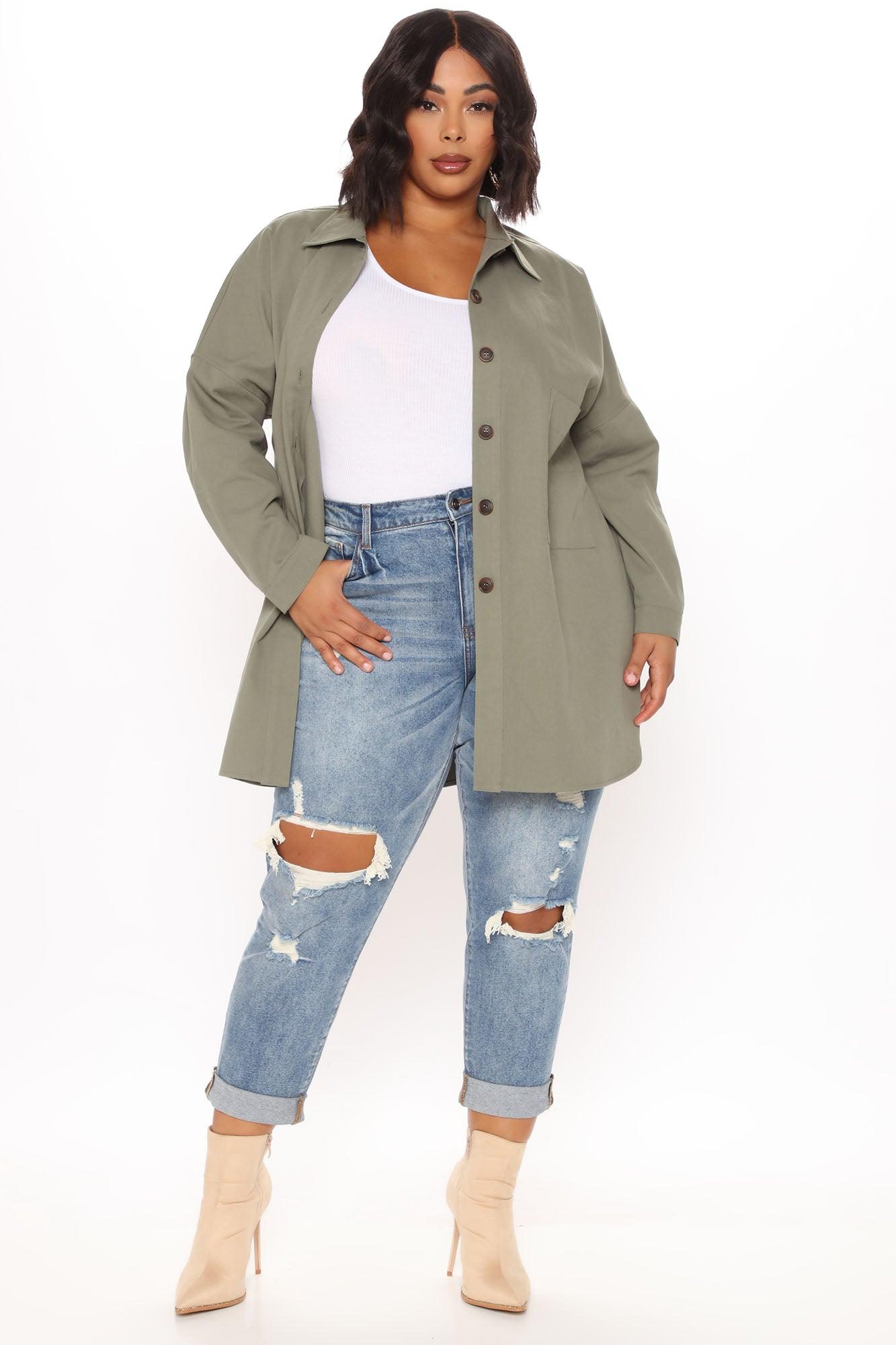 Daleyza Shacket - Olive Product Image