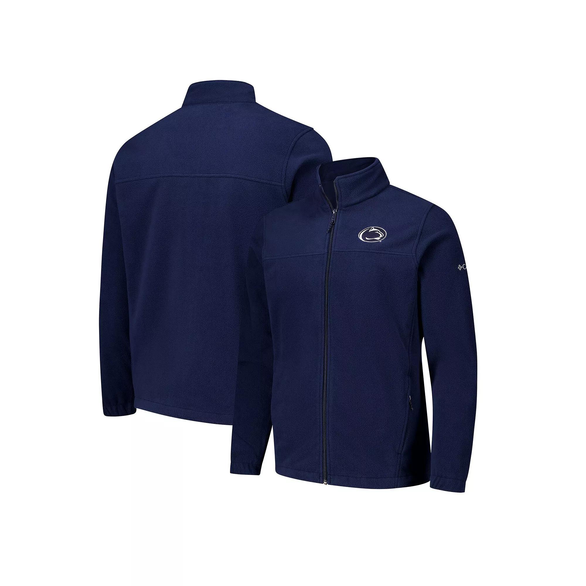 Men's Columbia Navy Penn State Nittany Lions Flanker III Fleece Team Full-Zip Jacket, Size: Large, Blue Product Image