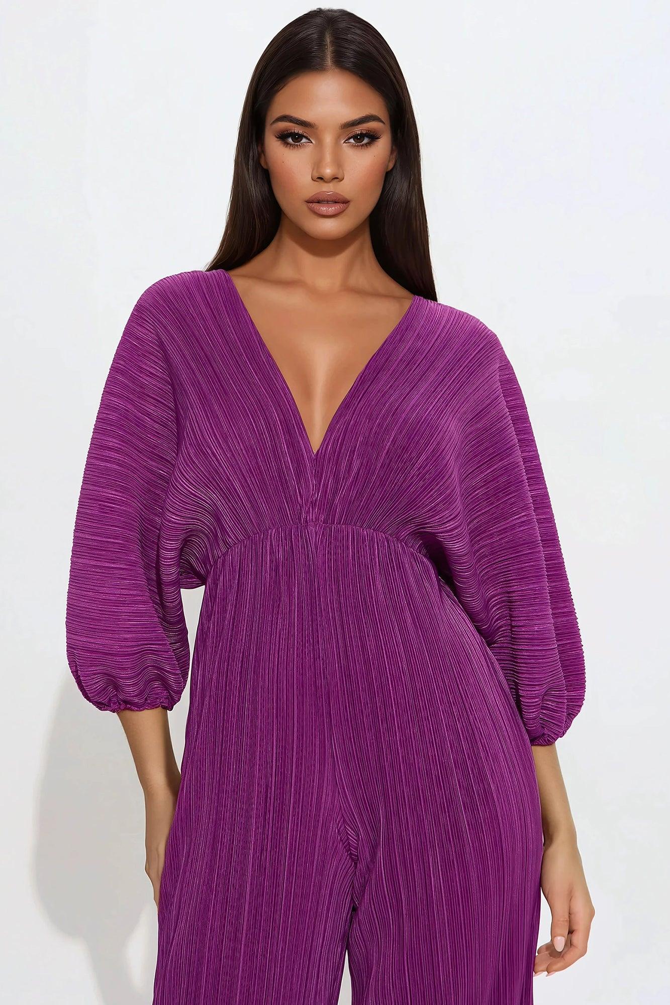 After Hours Jumpsuit - Purple Product Image