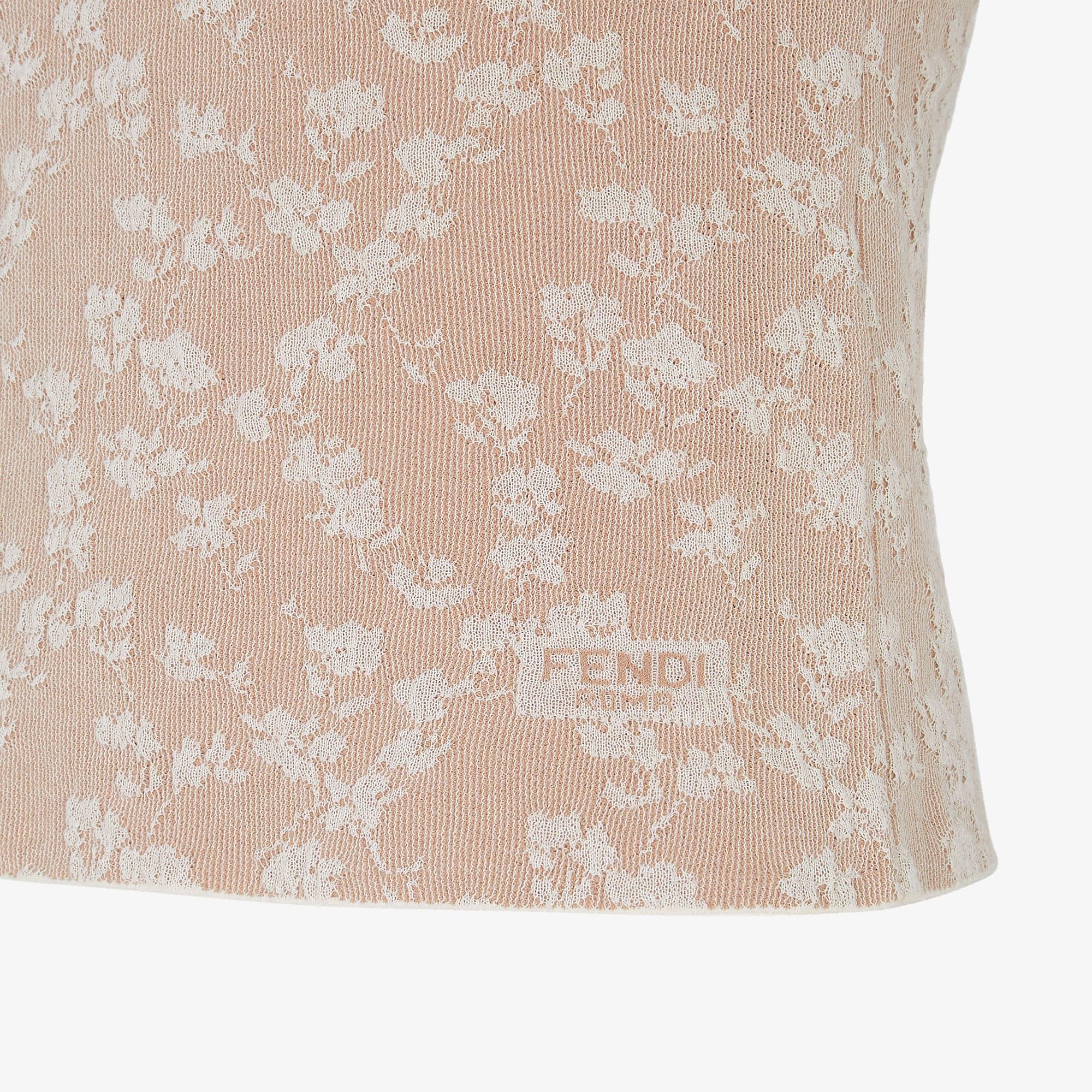 T-shirtBrown viscose jacquard T-shirt Product Image