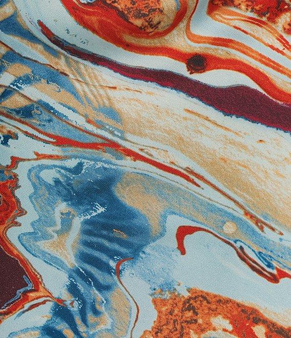 Skies Are Blue Abstract Print High Waisted Midi Skirt Product Image