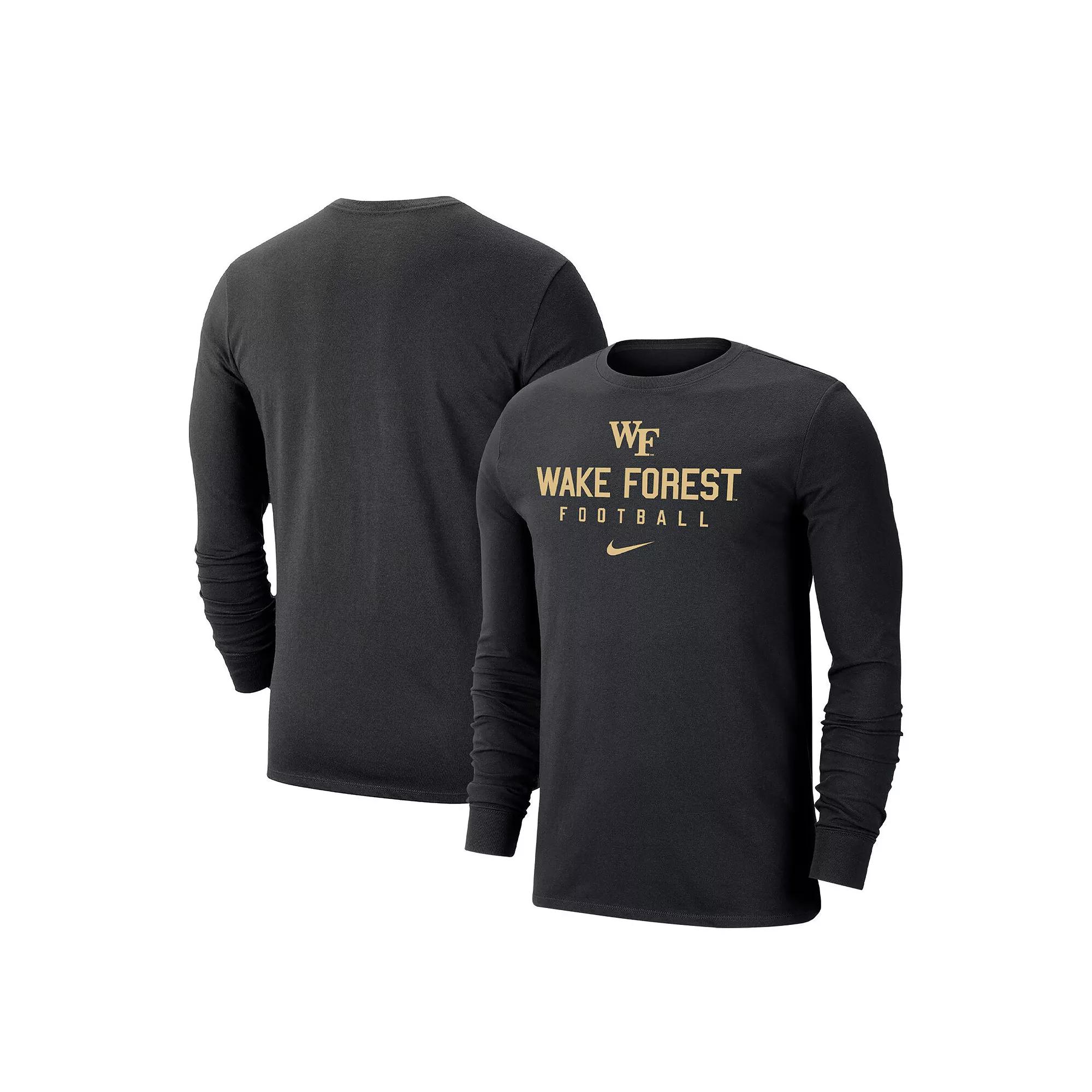 Men's Nike Black Wake Forest Demon Deacons Changeover Long Sleeve T-Shirt, Size: XL, Wfu Black Product Image