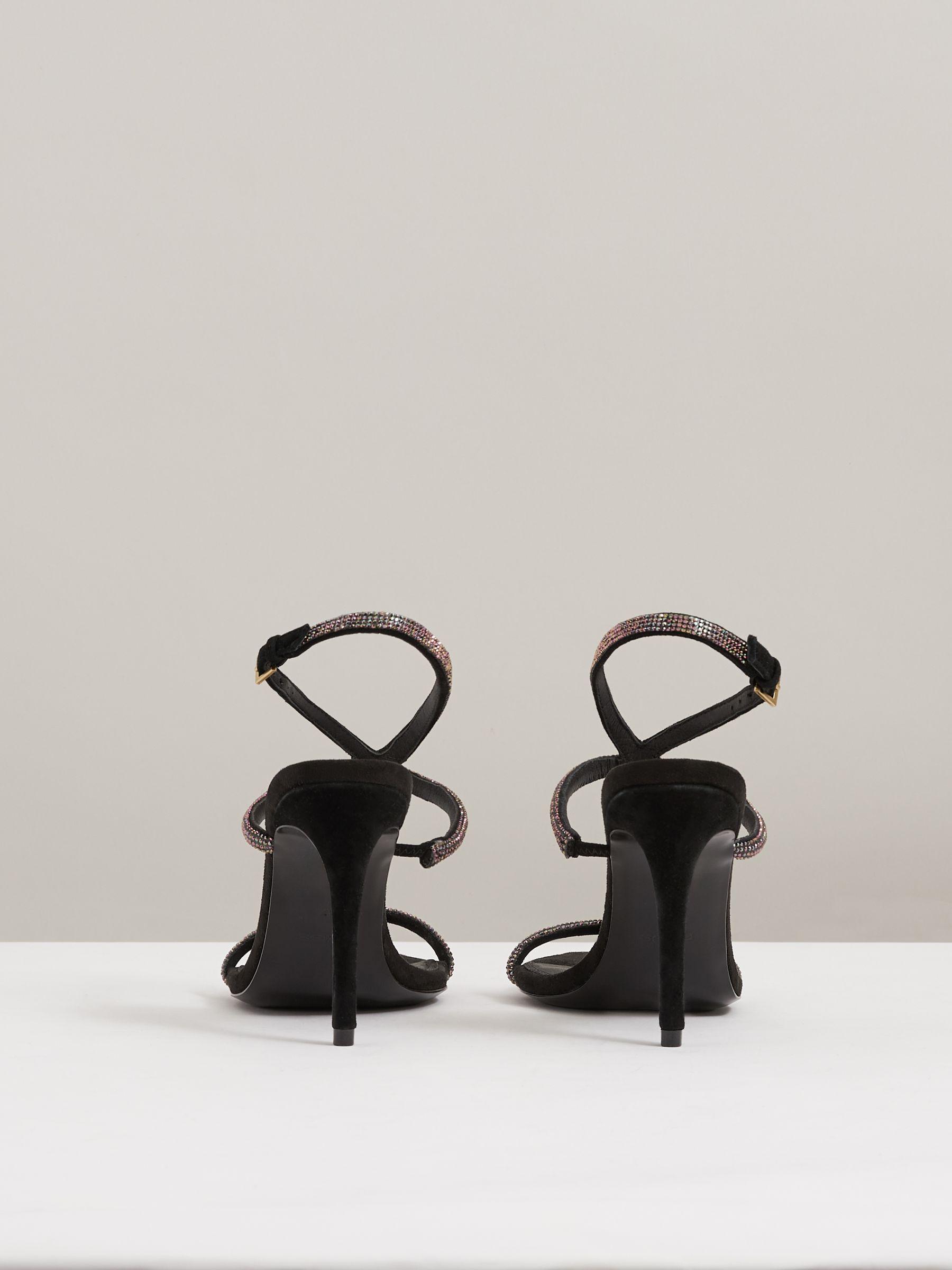 Embellished Stiletto Sandals in Black Product Image