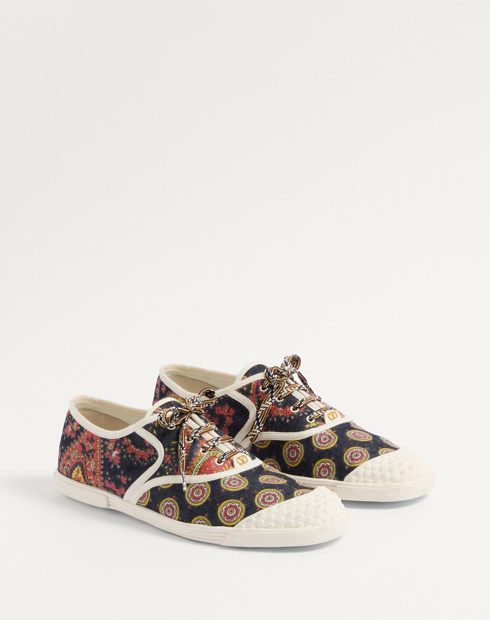 Bay By Bay Sneakers In Voyage Imaginaire Denim Fabric  Product Image