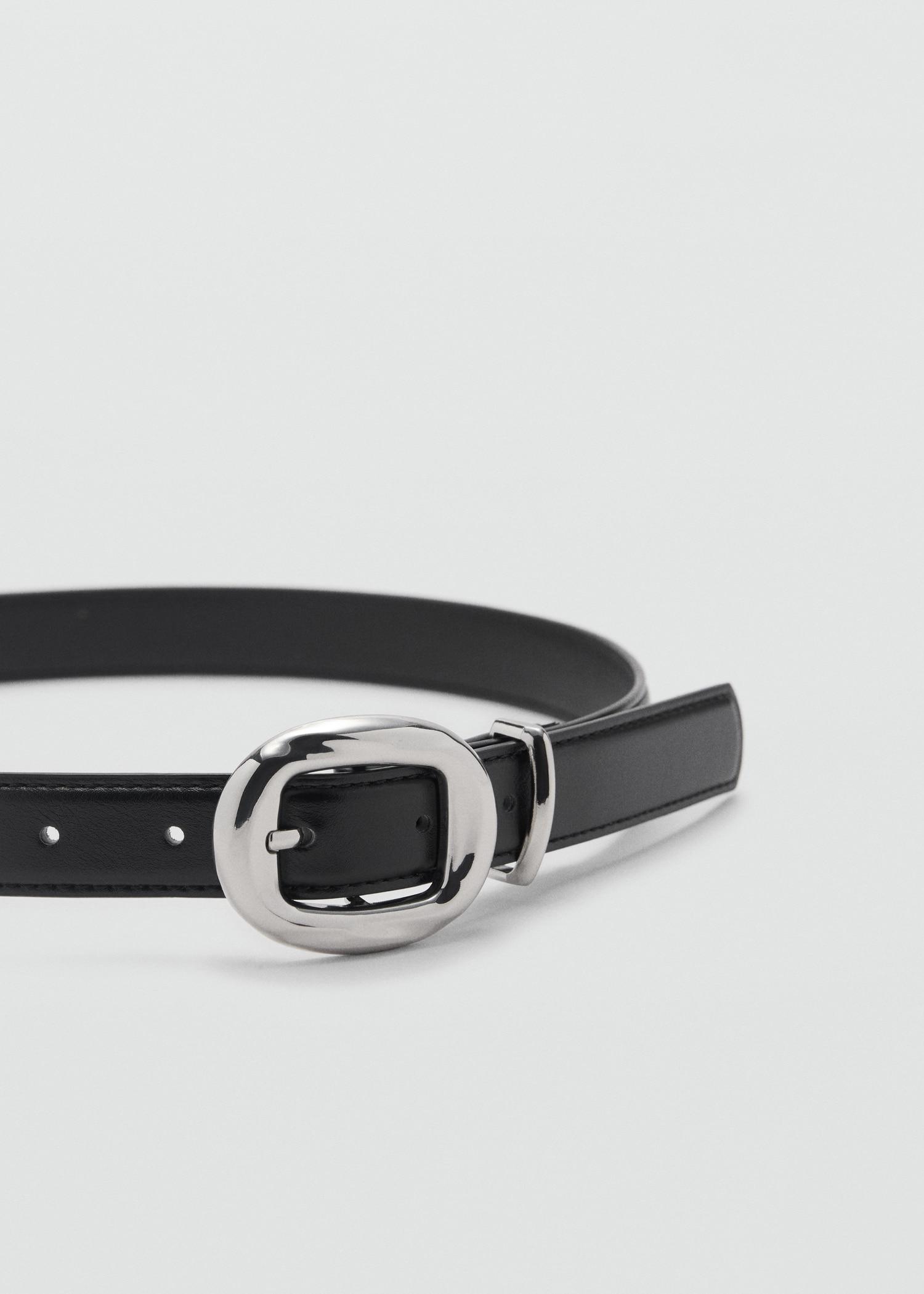 Rounded buckle belt - Women | MANGO USA Product Image