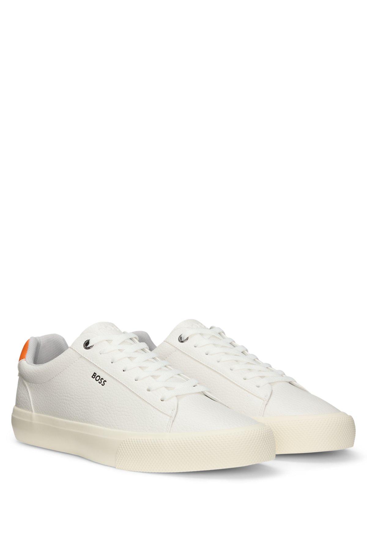Faux-leather trainers with contrast backtab Product Image
