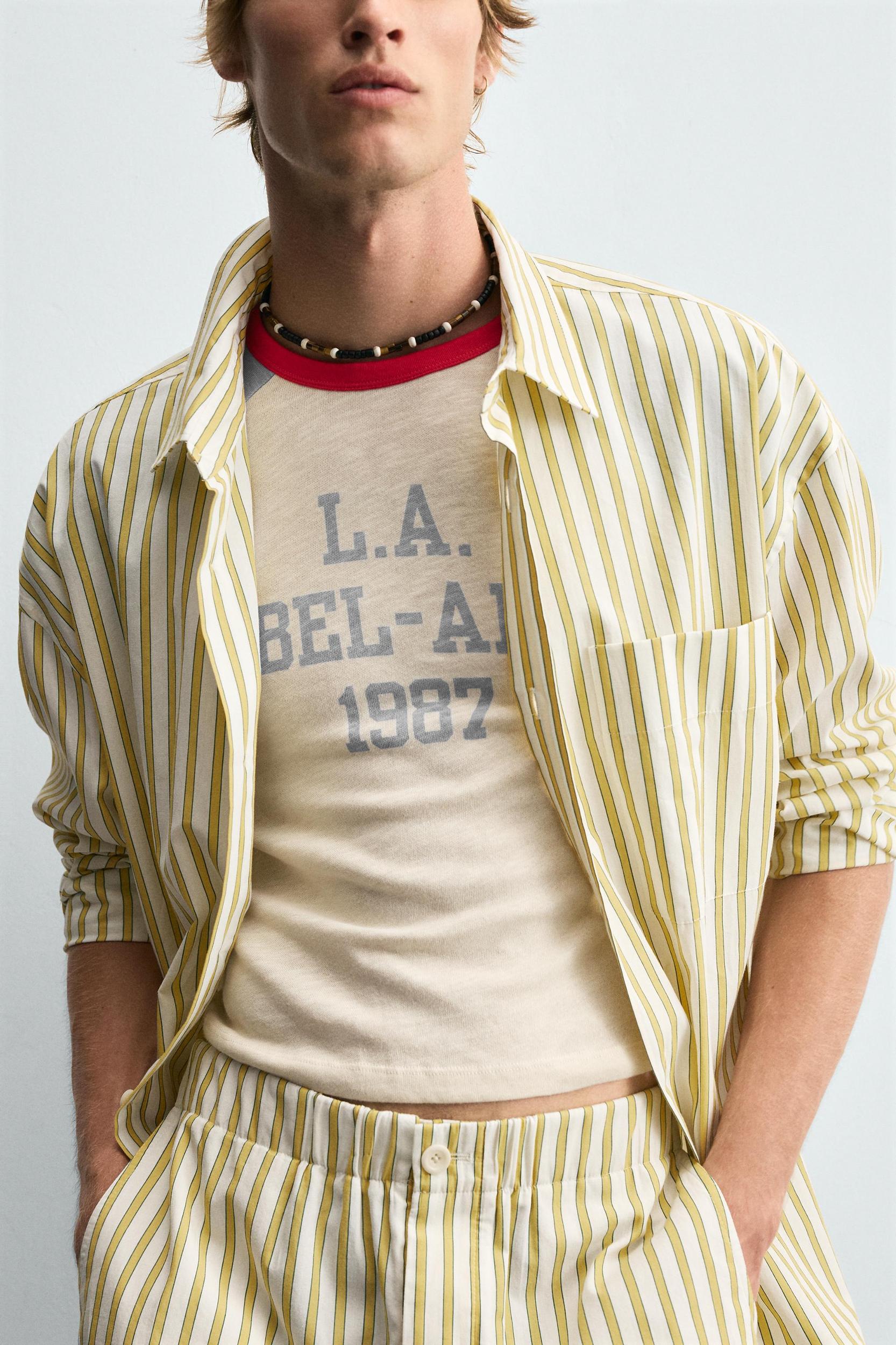 STRIPED SHIRT WITH POCKET Product Image
