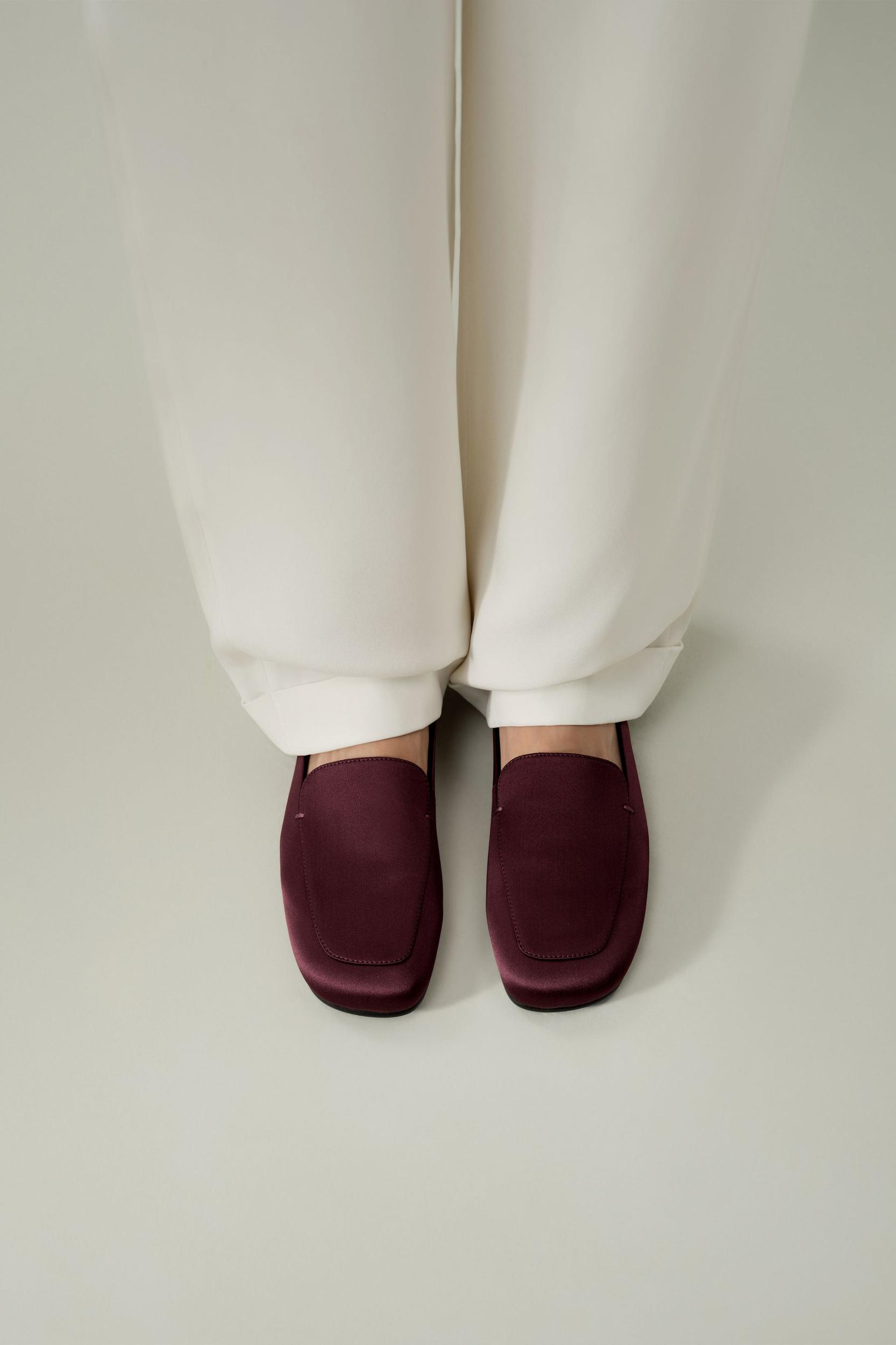 Serena Silk Leather Loafers Product Image