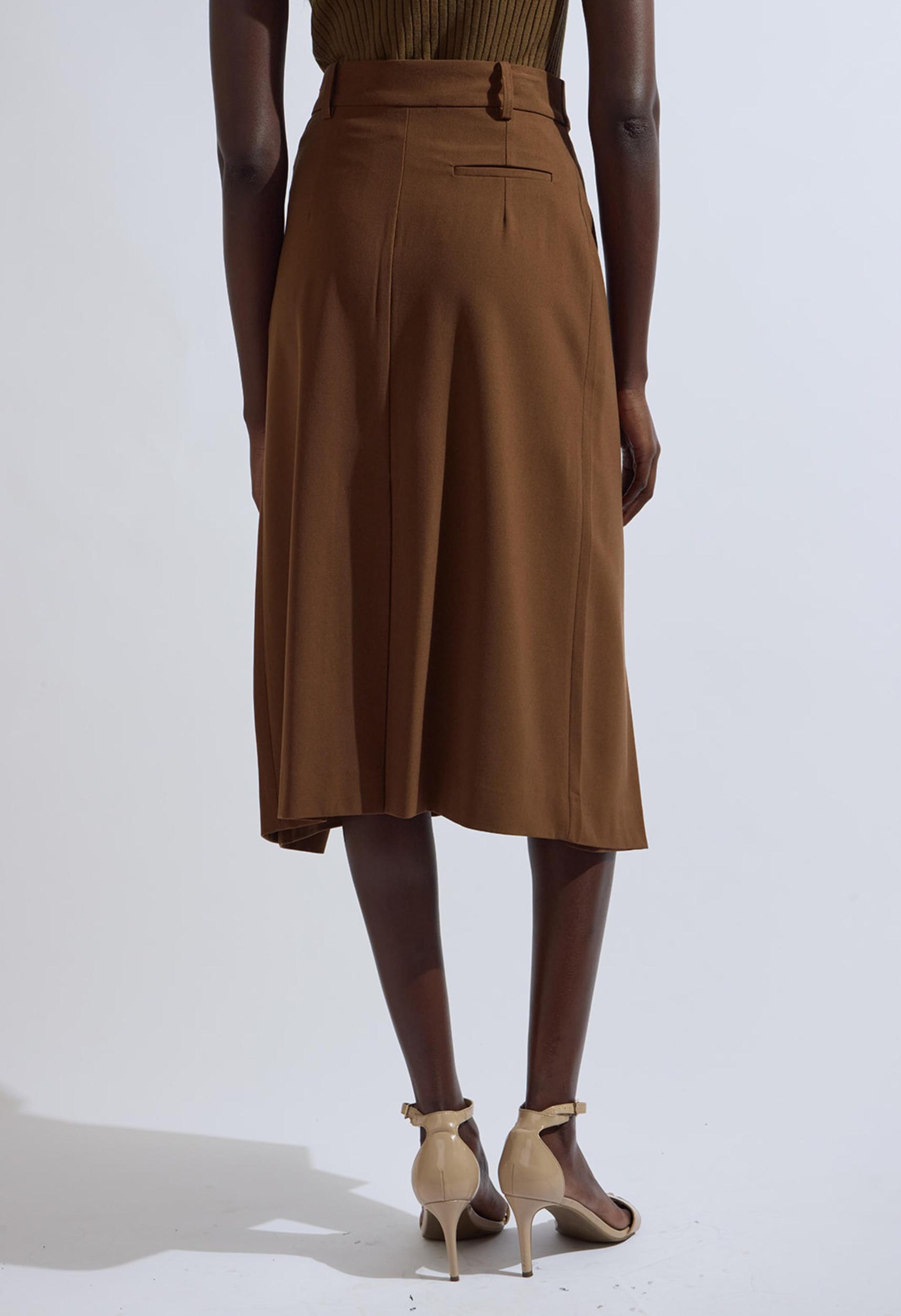 Foldover Brown Skirt Product Image
