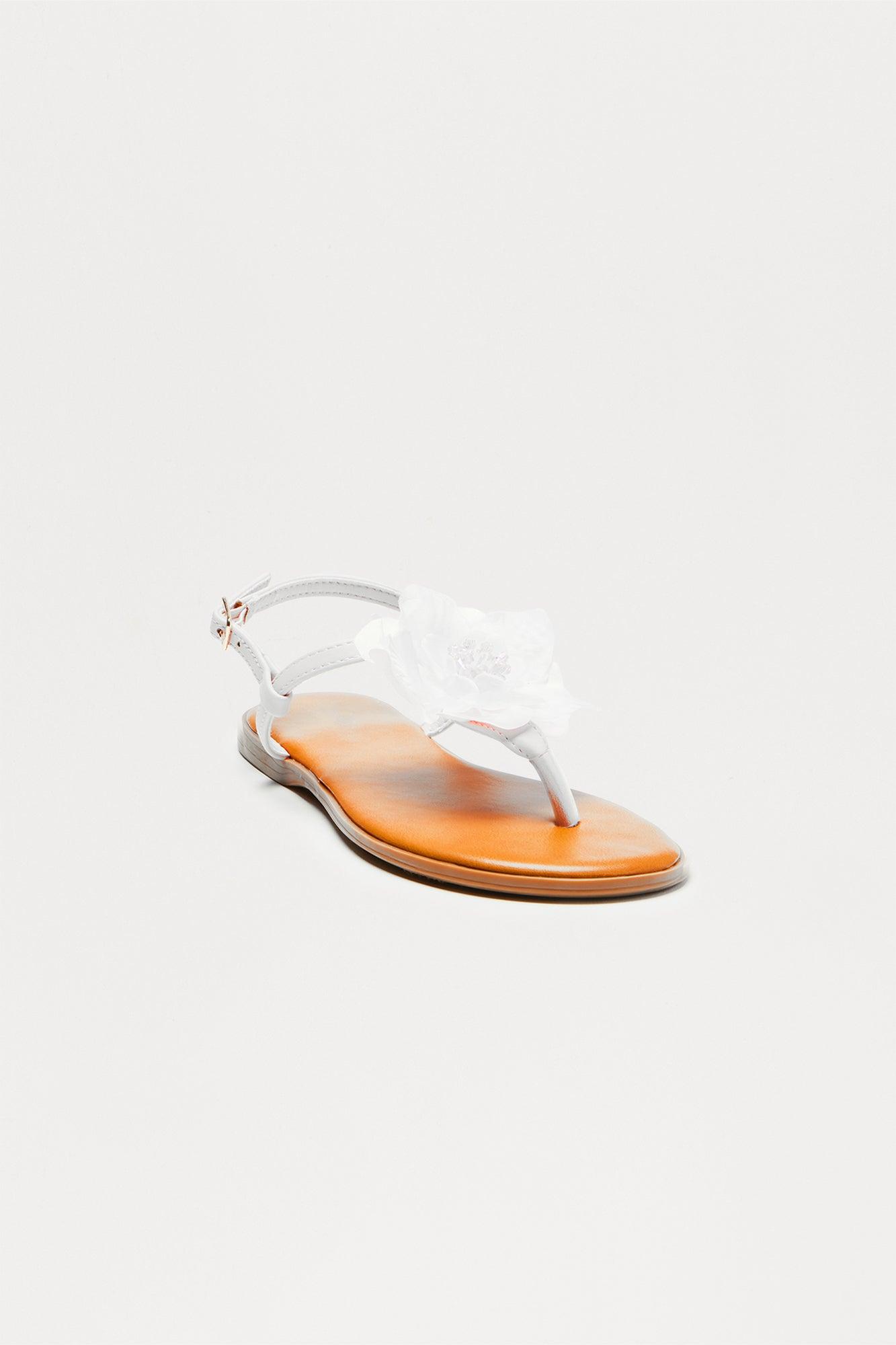 Addie Flower Sandals - White Female Product Image
