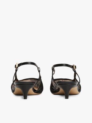 Embroidered Monogram Heeled Slingback Product Image