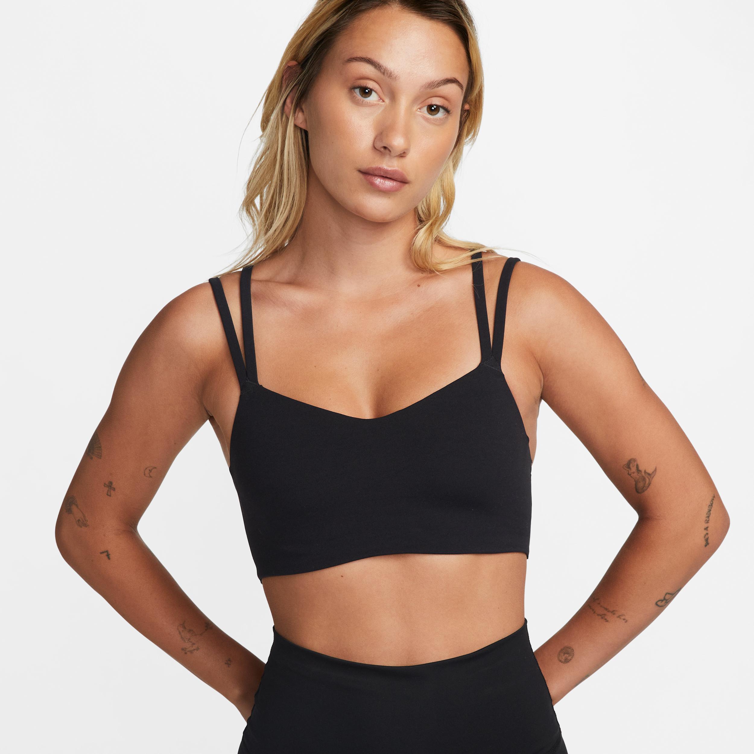Nike Womens Zenvy Strappy Light-Support Padded Sports Bra | DO6608-010 Product Image