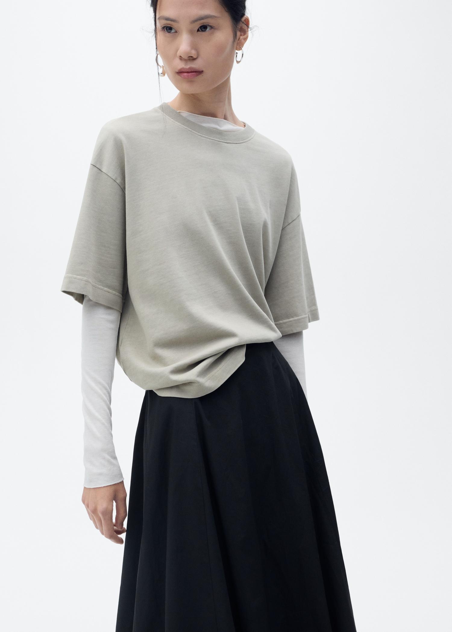Balloon midi skirt - Women | MANGO USA Product Image